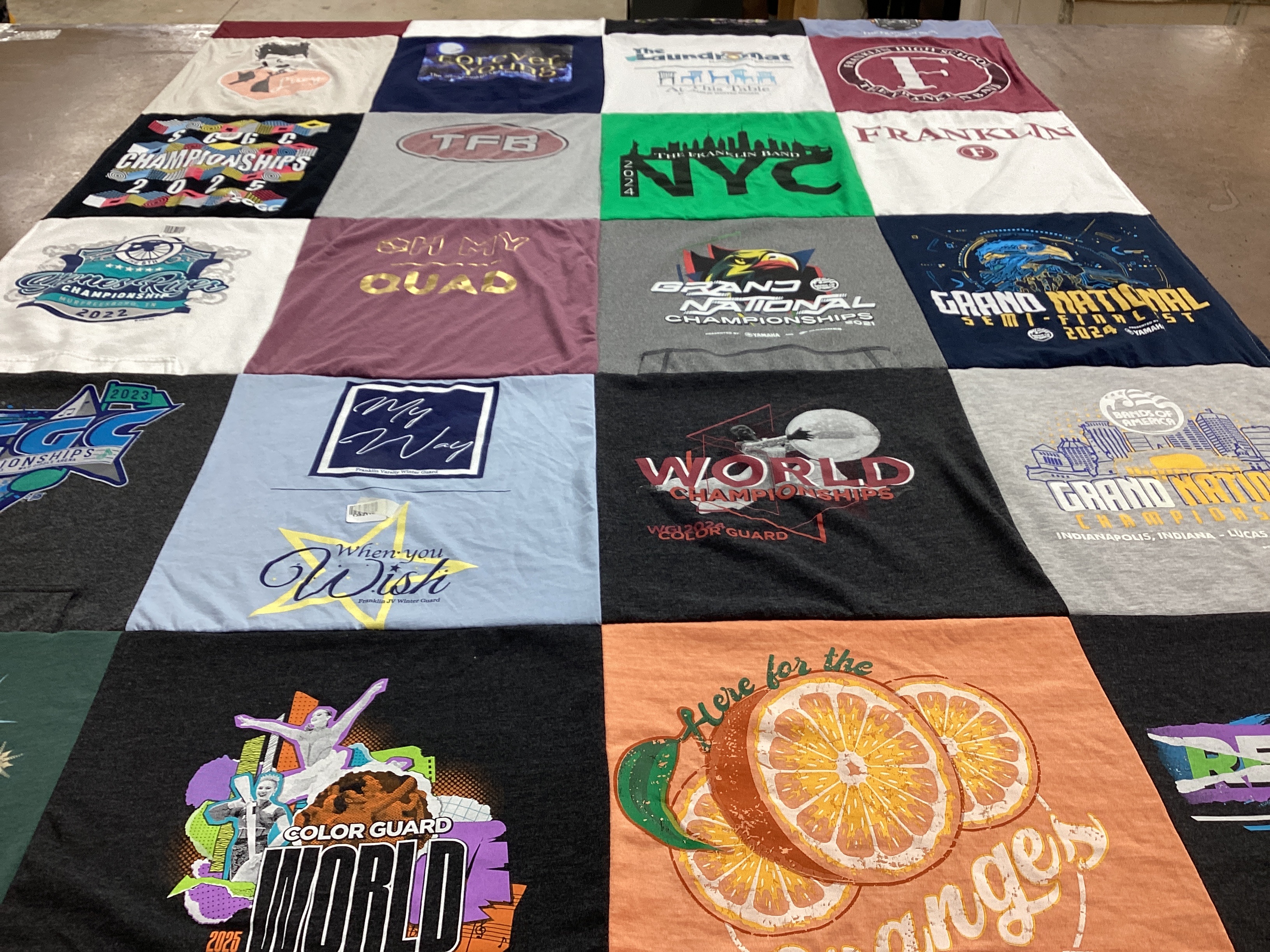T-shirt quilt from franklin university by Holly from TN