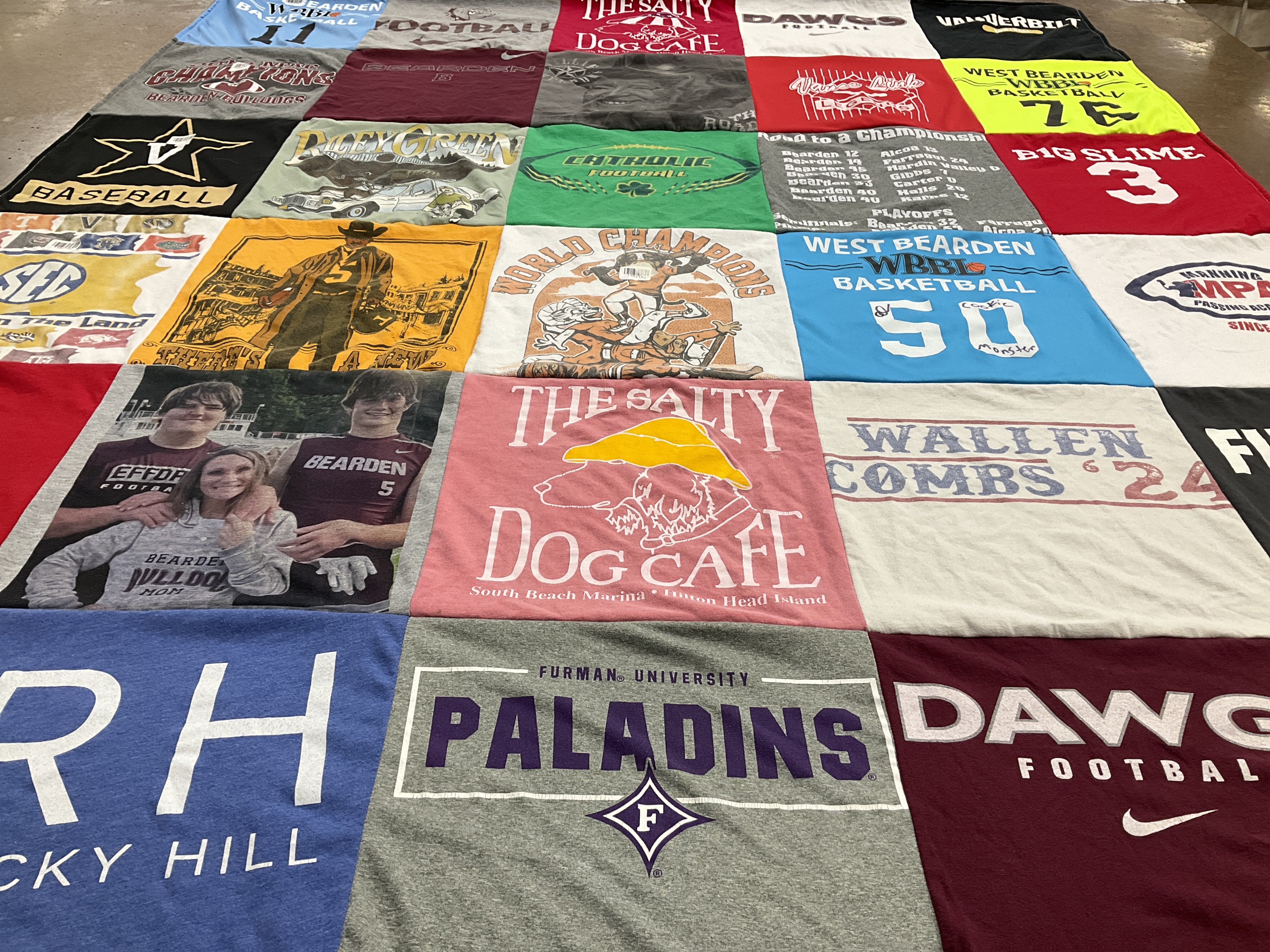 T-shirt quilt featuring bearden high school football, bearden high school basketball by Jennifer from TN