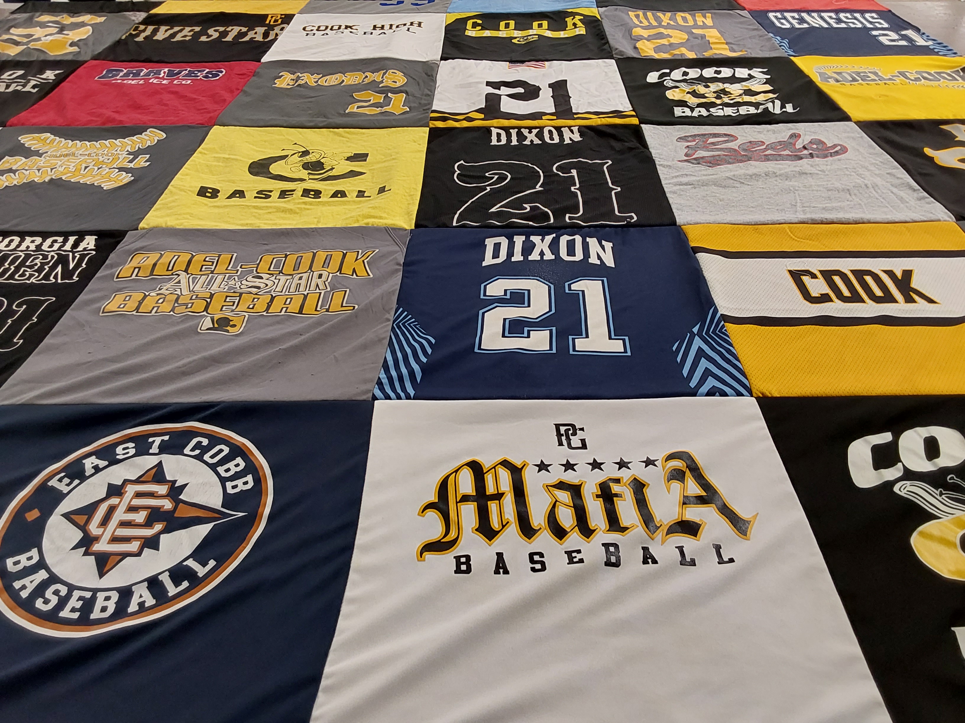 T-shirt quilt featuring georgia tech baseball by Sherry from GA
