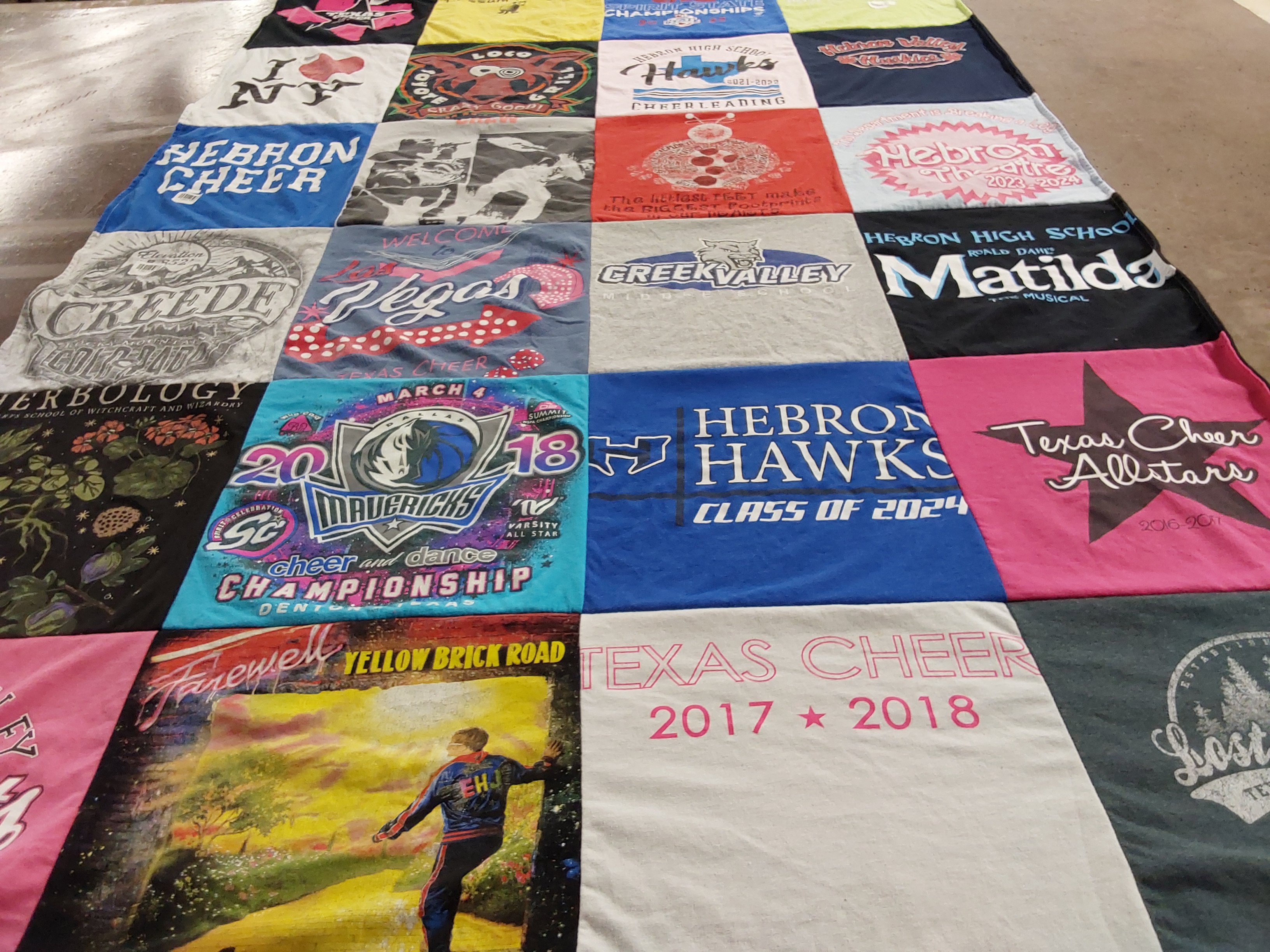 T-shirt quilt featuring mavericks by Kristi from TX