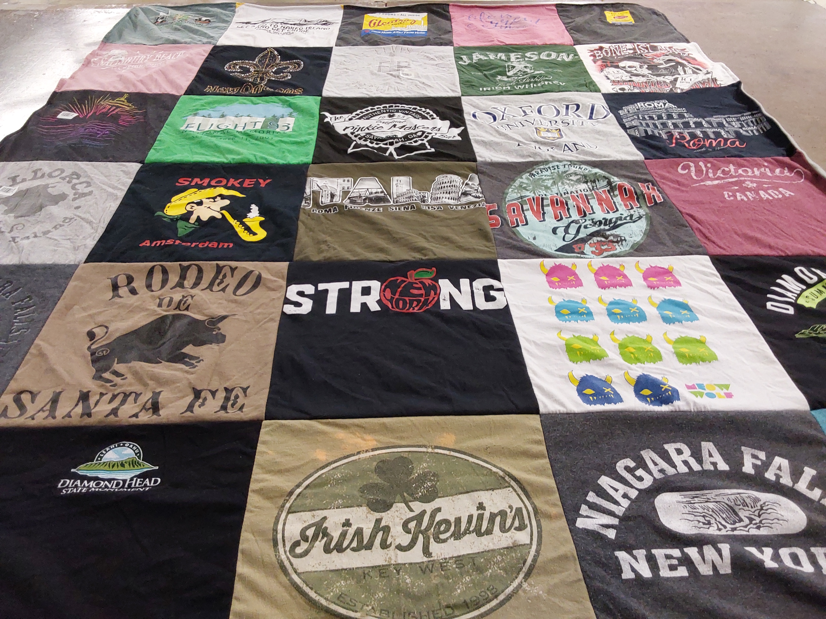 T-shirt quilt from oxford university by Laura from NY