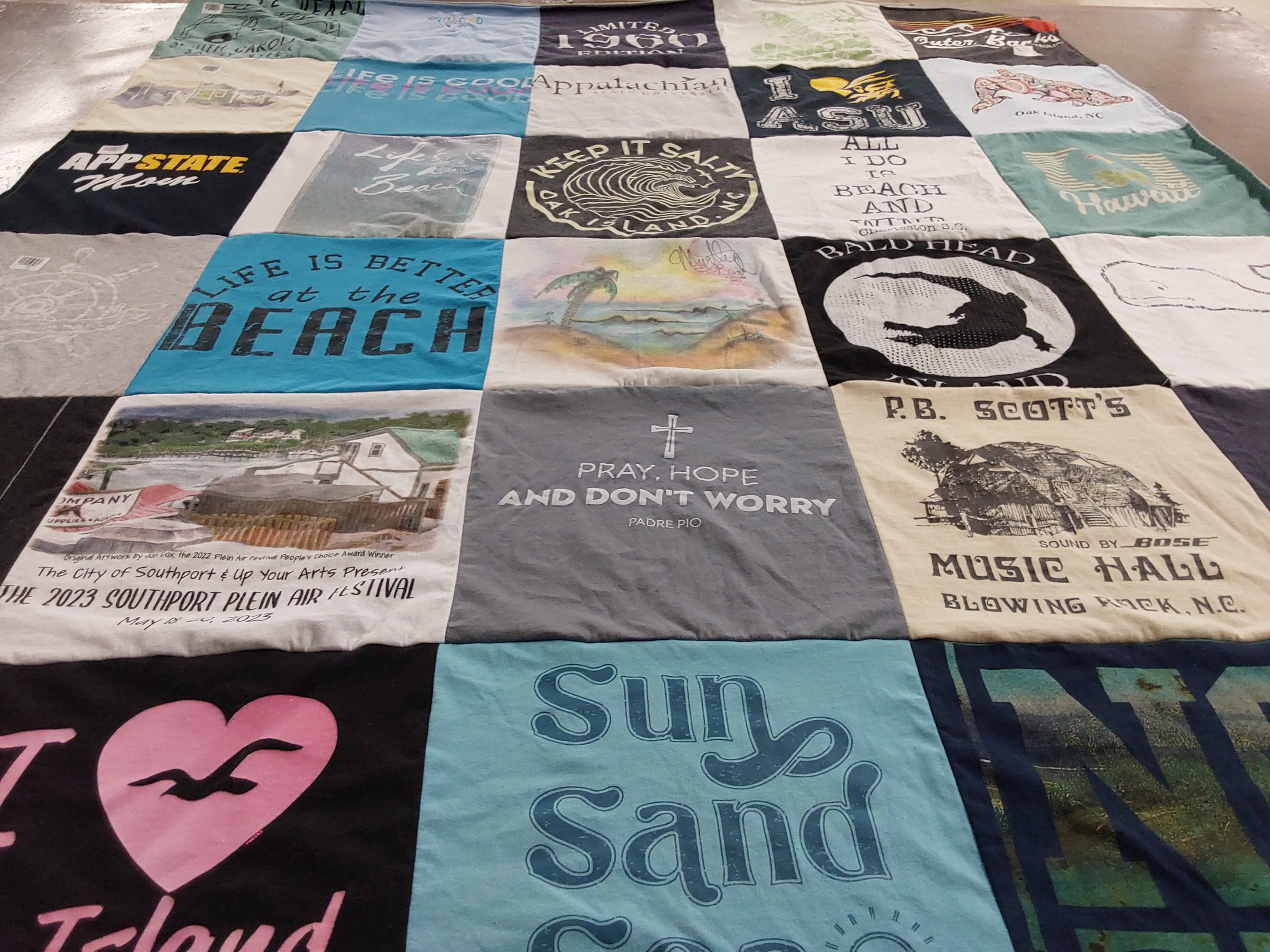 T-shirt quilt from appalachian state university by Brenda from NC