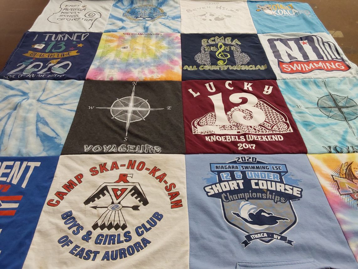 T-shirt quilt featuring niagara swimming lsc by Kristen from NY
