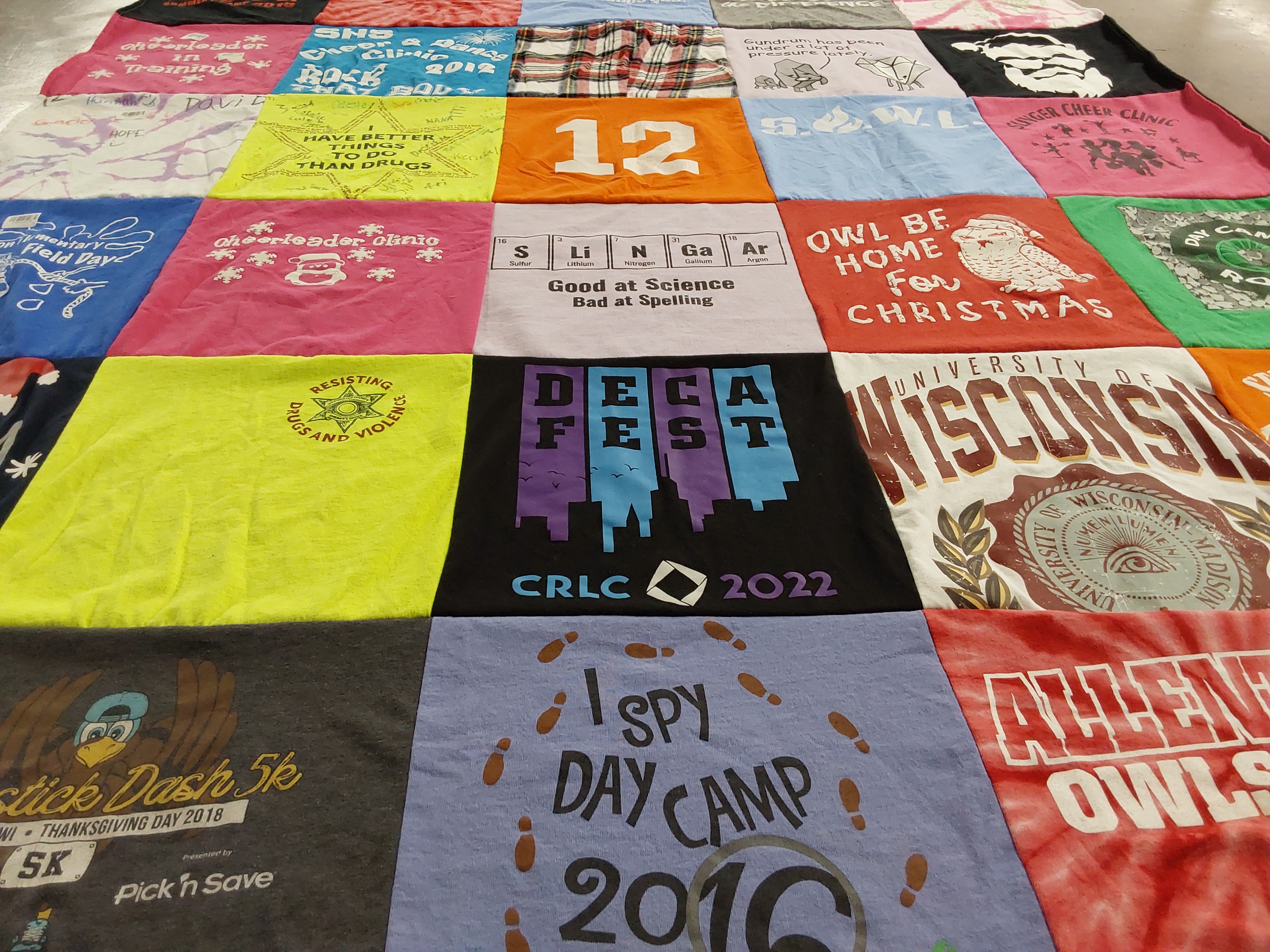 T-shirt quilt from university of wisconsin, university of wisconsin madison by Kelly from WI