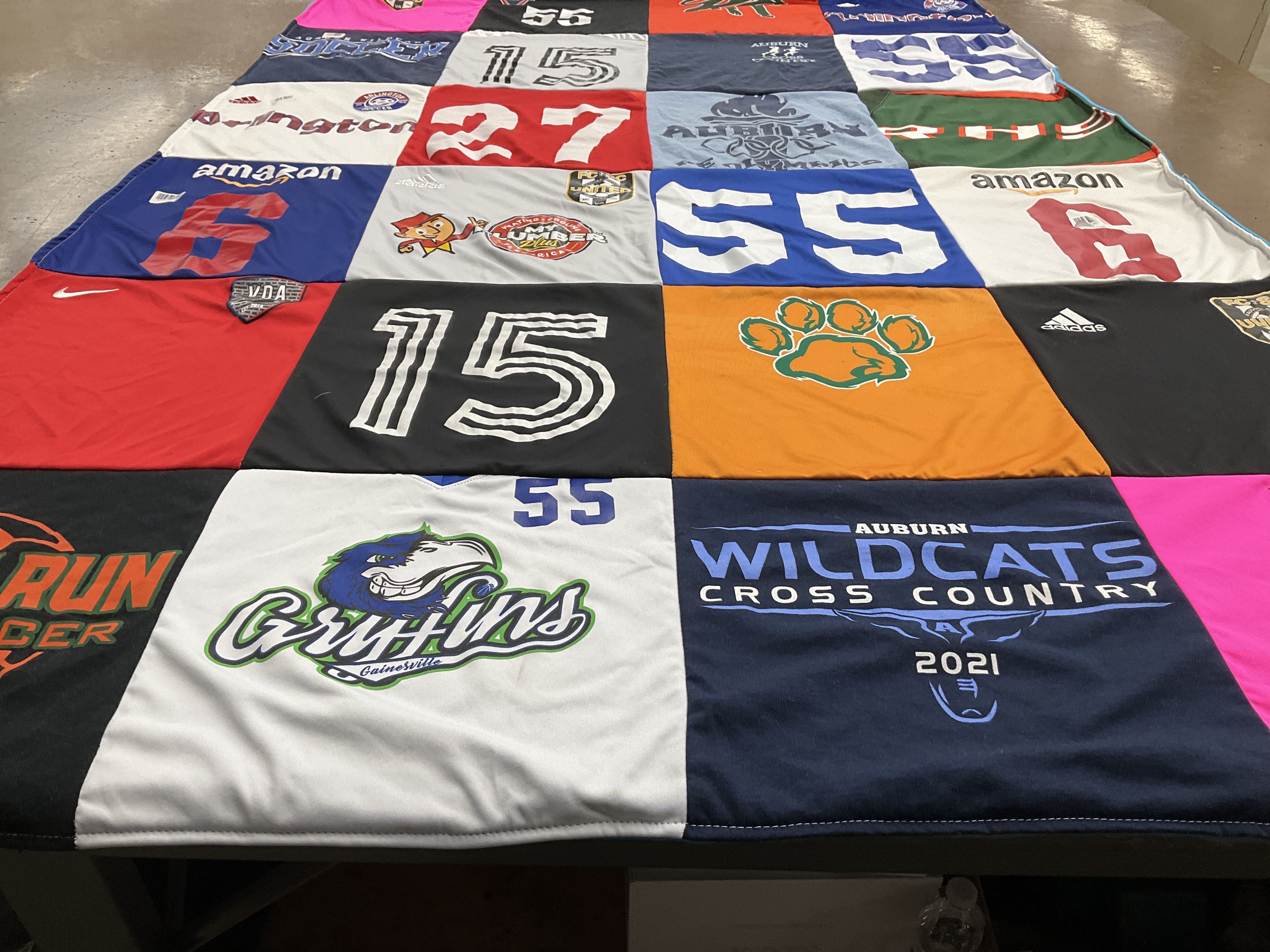 T-shirt quilt featuring auburn university wildcats by Megan from VA