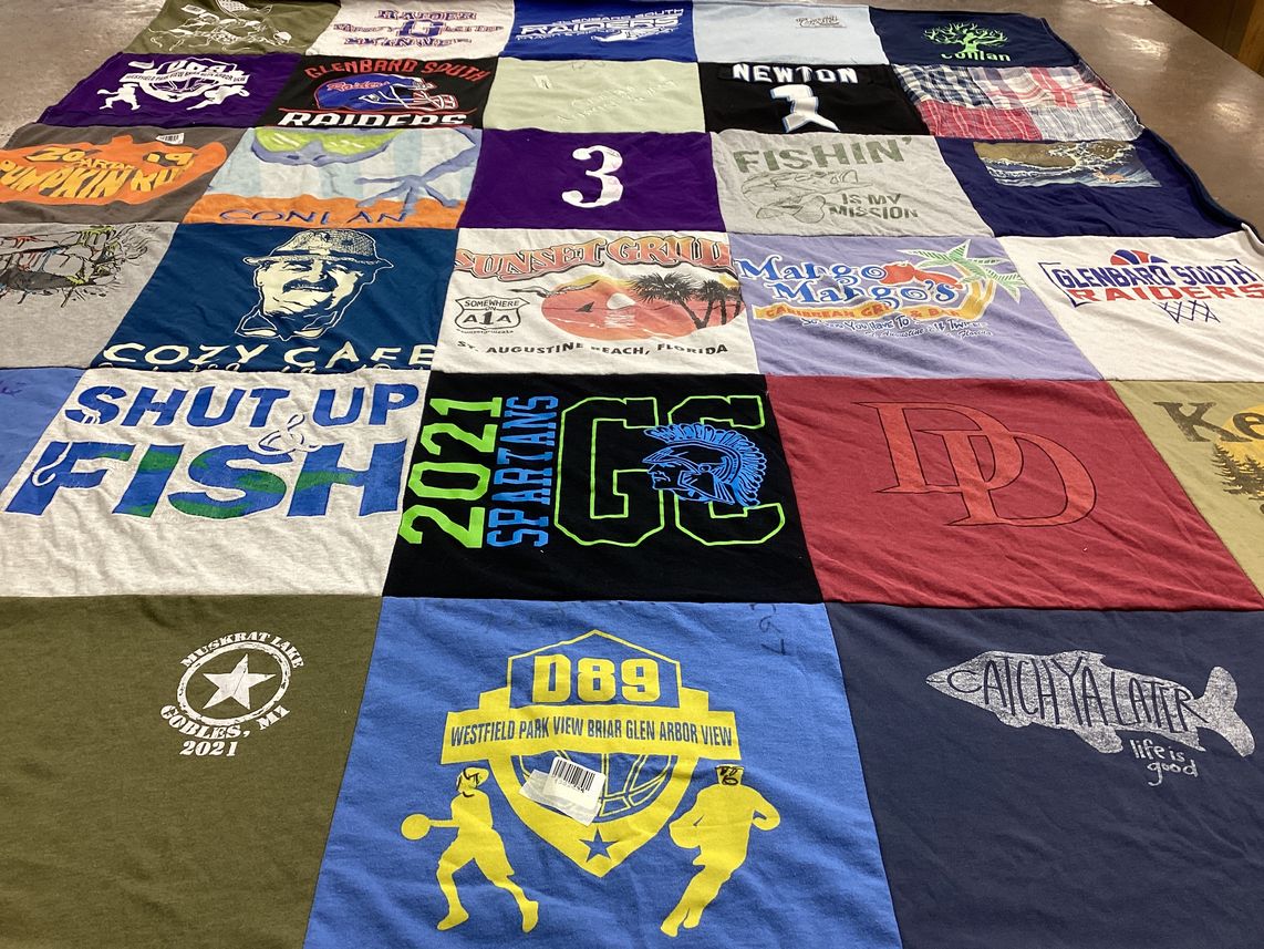 T-shirt quilt featuring spartan, raiders by Timothy from IL