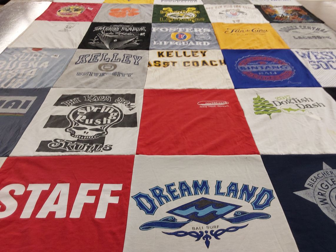 T-shirt quilt from kelley university by Taryn from DE