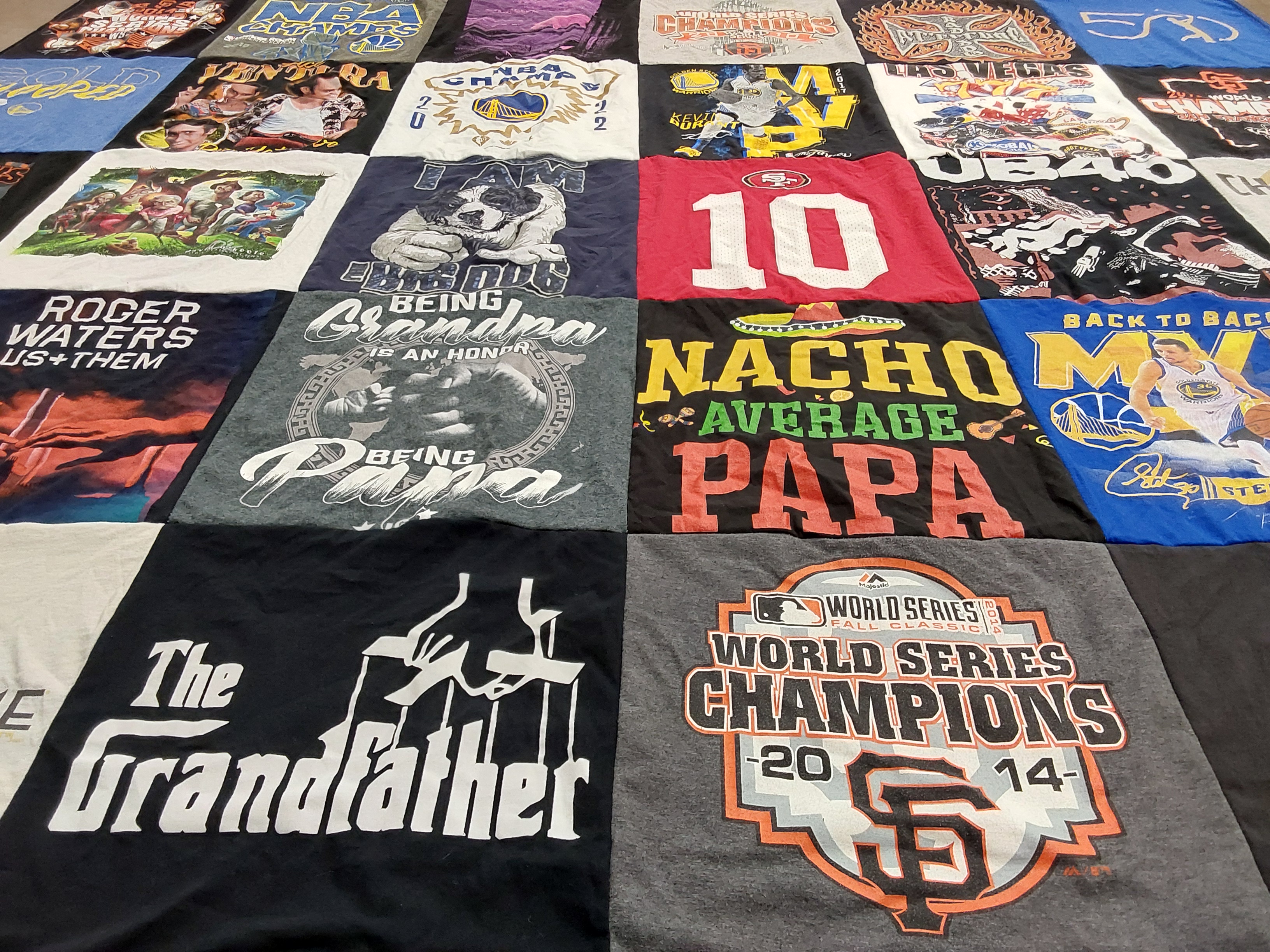 T-shirt quilt featuring san francisco giants, golden state warriors by Katie from UT