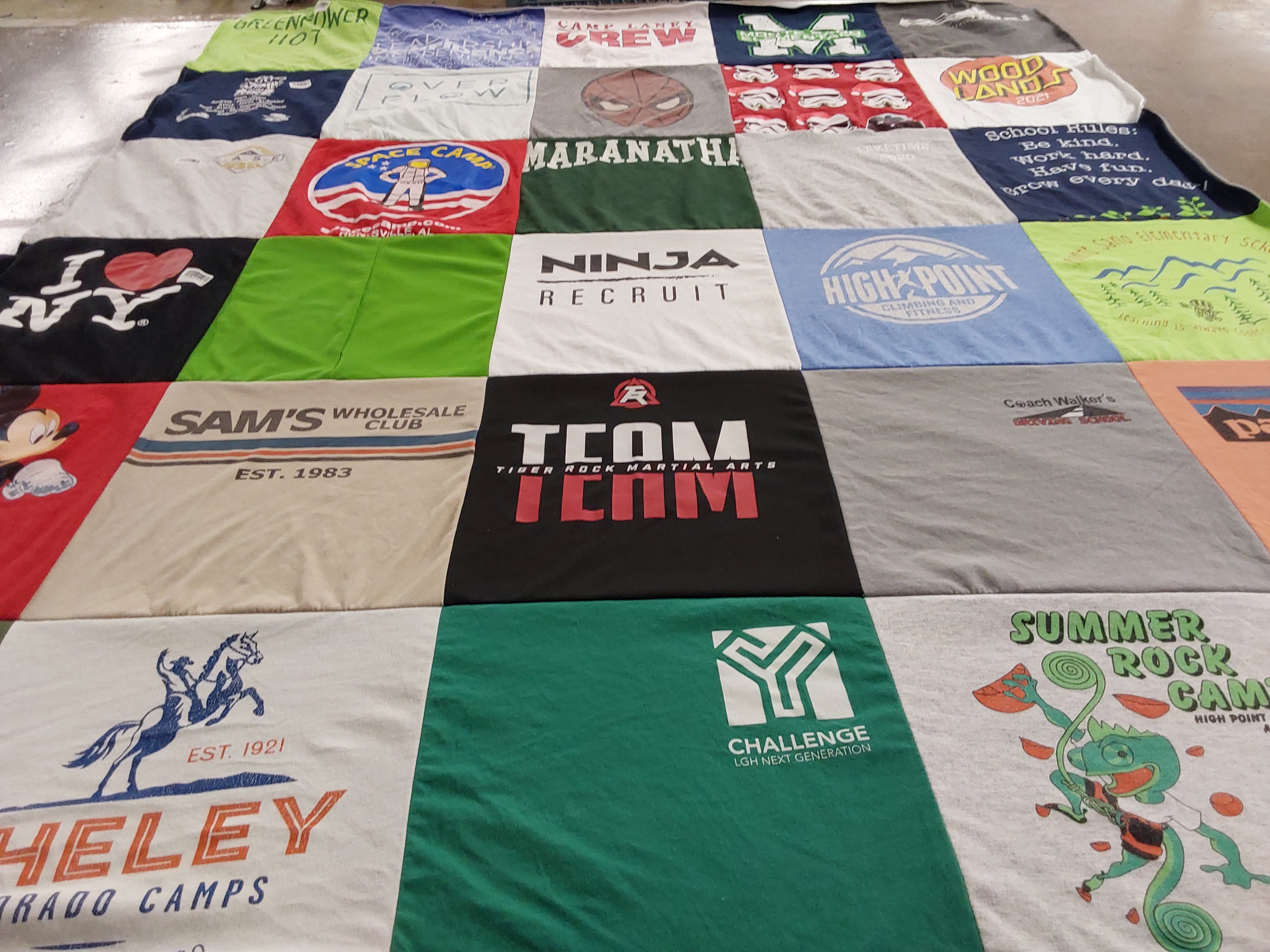 T-shirt quilt from high point university by Elizabeth from AL