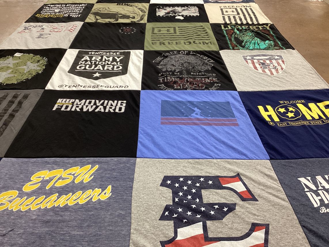 T-shirt quilt featuring etsu buccaneers by Elizabeth from VA