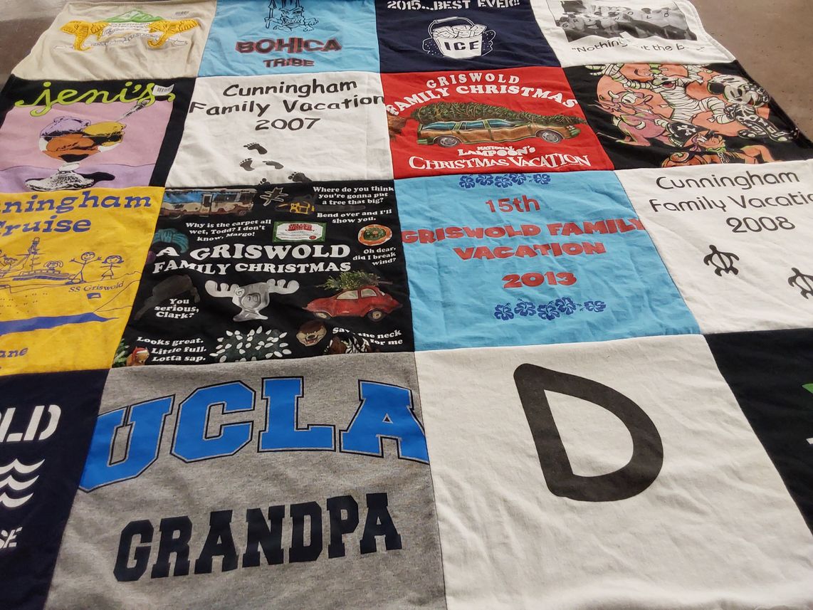 T-shirt quilt from university of california, los angeles by Stephen from CA