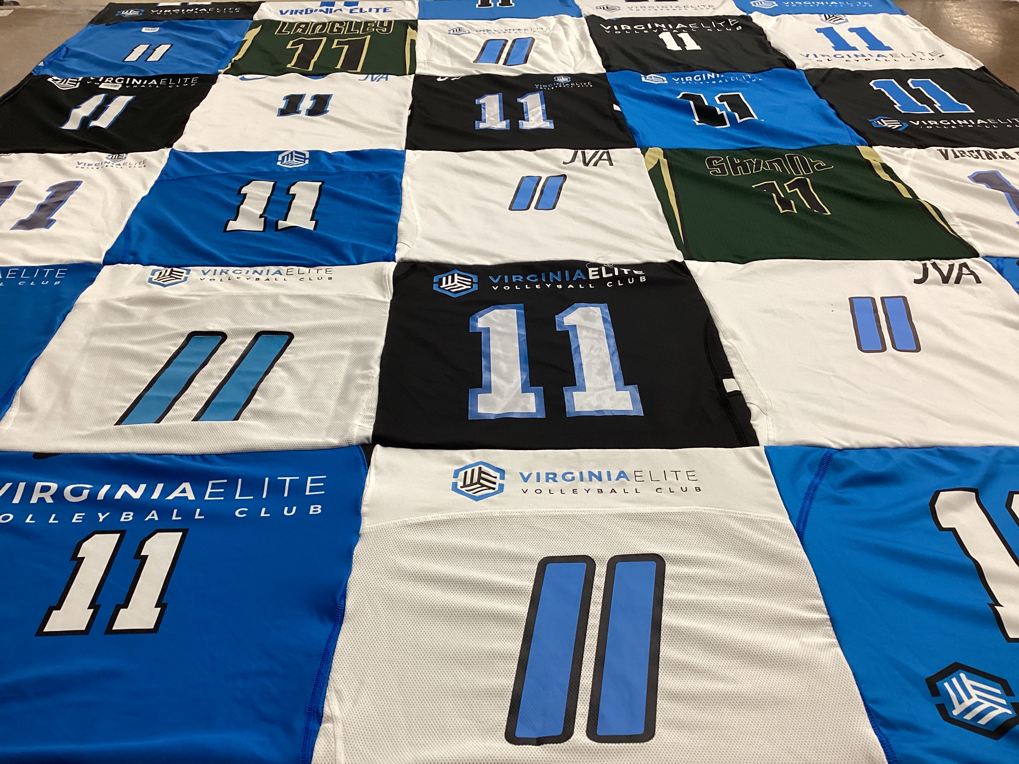 T-shirt quilt with volleyball, sports themes by Gerasimina from VA