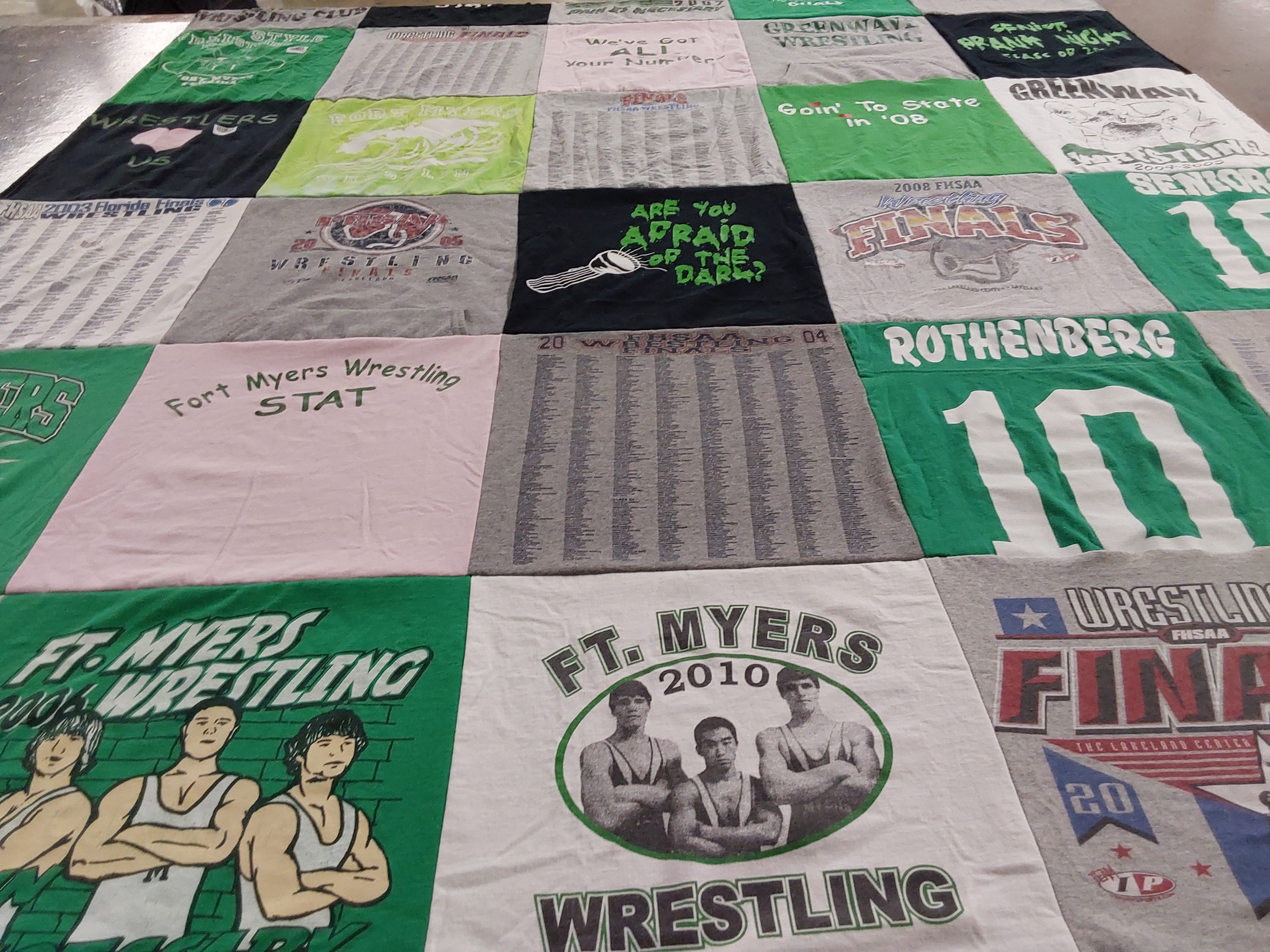 T-shirt quilt featuring fort myers wrestling by Brad from FL