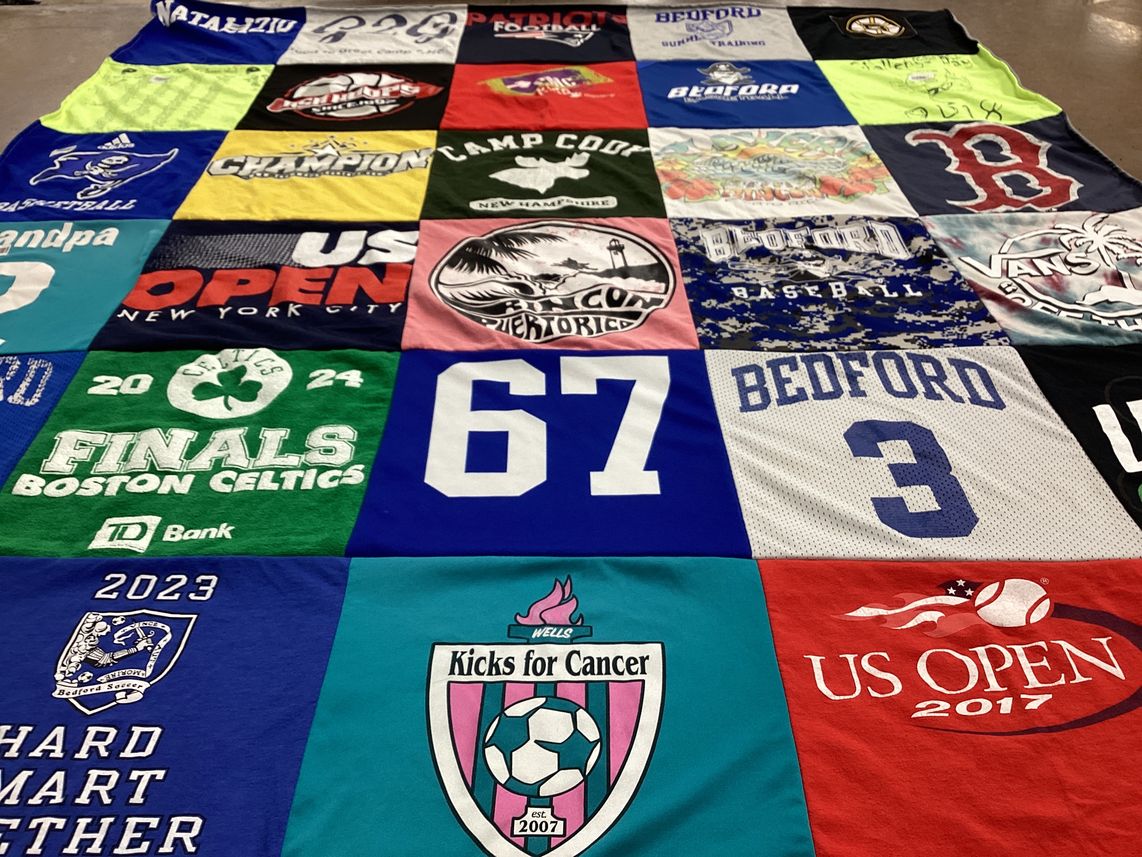 T-shirt quilt featuring boston celtics, us open by Monica from MA