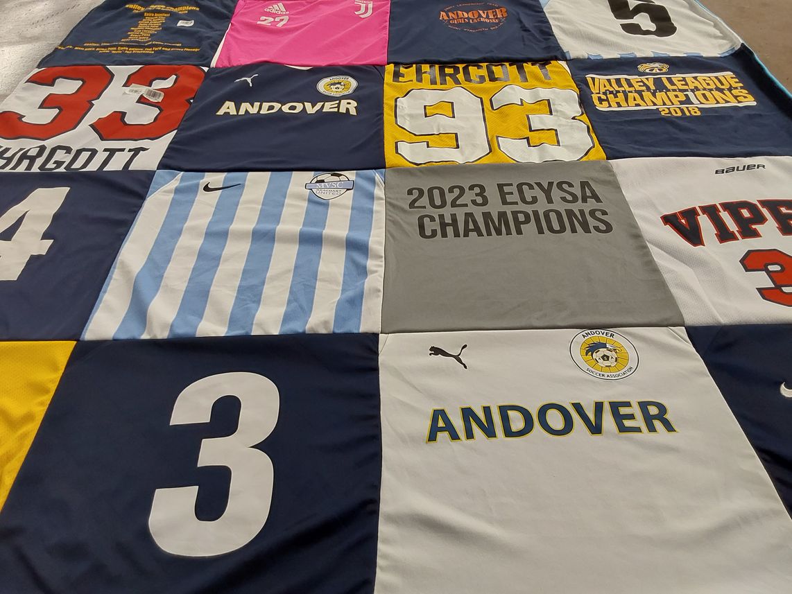 T-shirt quilt featuring andover soccer association by Lisa from MA