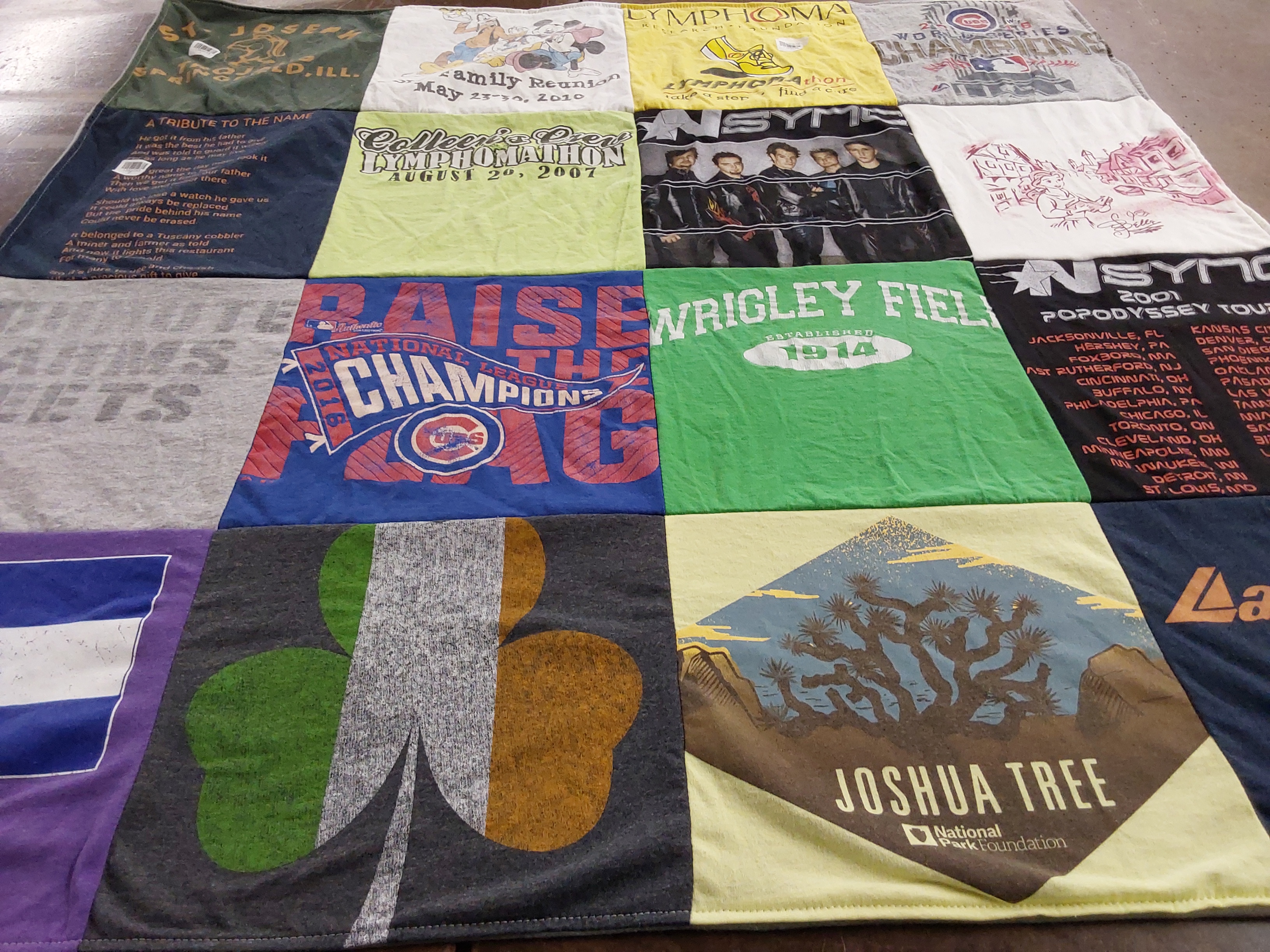 T-shirt quilt featuring chicago cubs by Colleen from CO