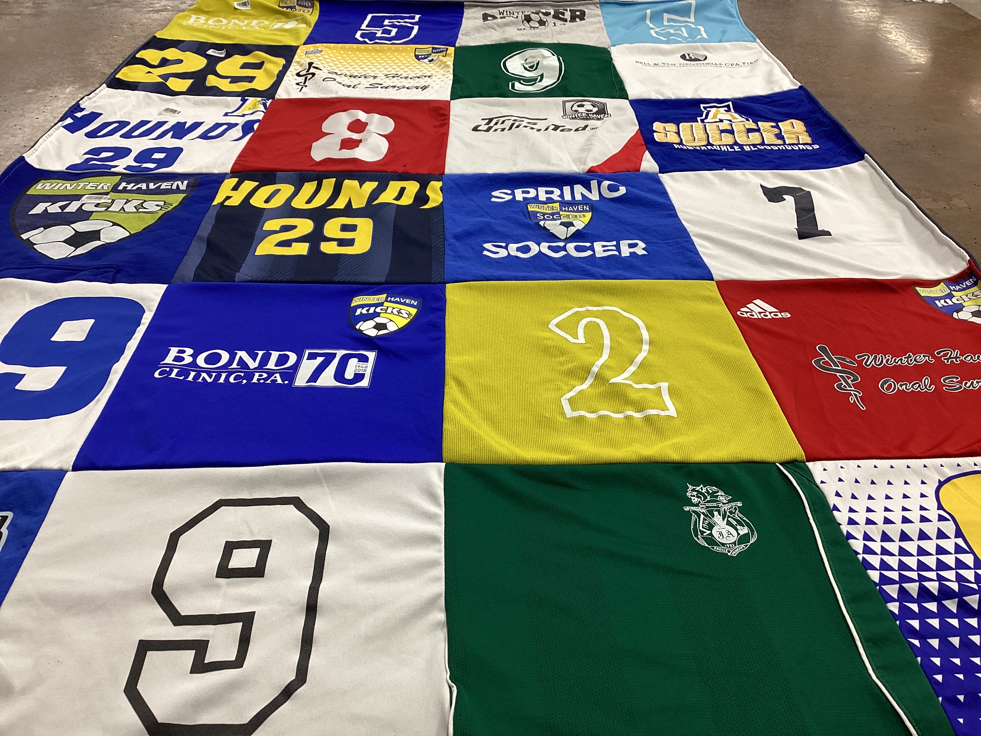 T-shirt quilt featuring winter haven kicks by Kristy from FL