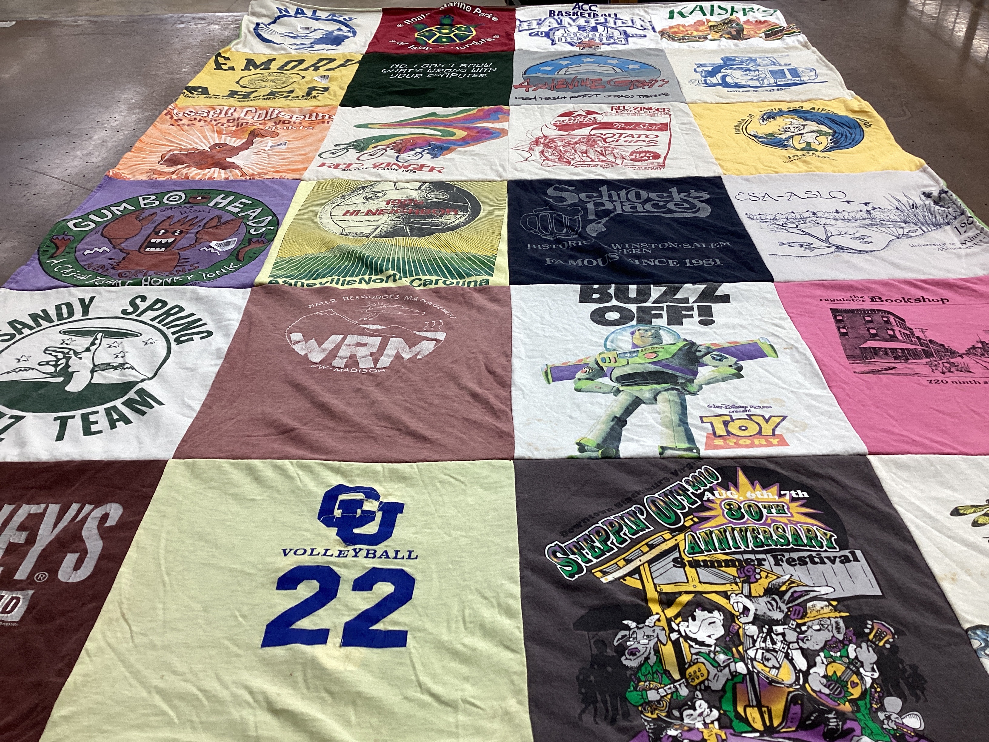T-shirt quilt featuring ou volleyball by Leah from VA
