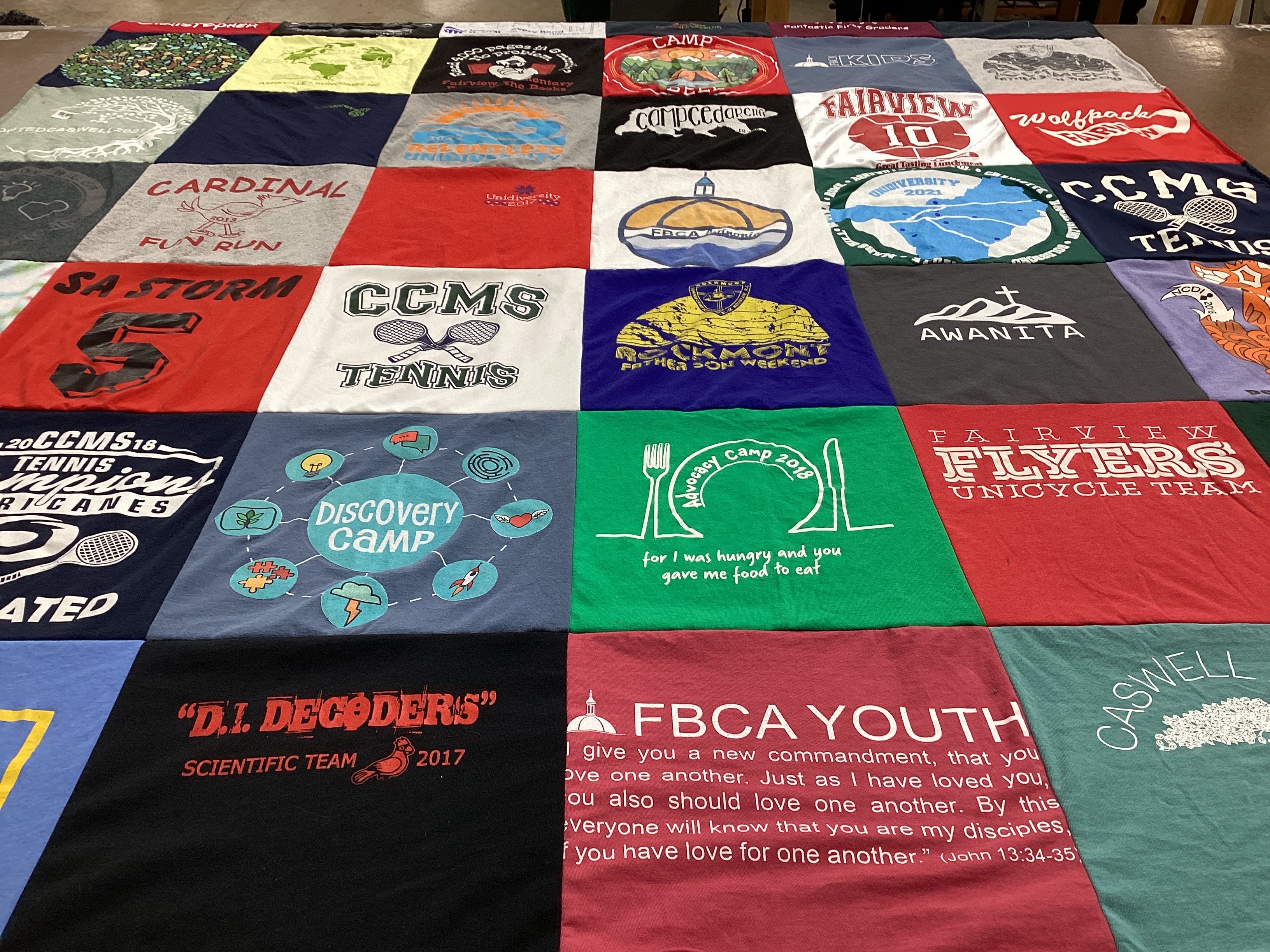 T-shirt quilt from university of tennessee by Cady from NC