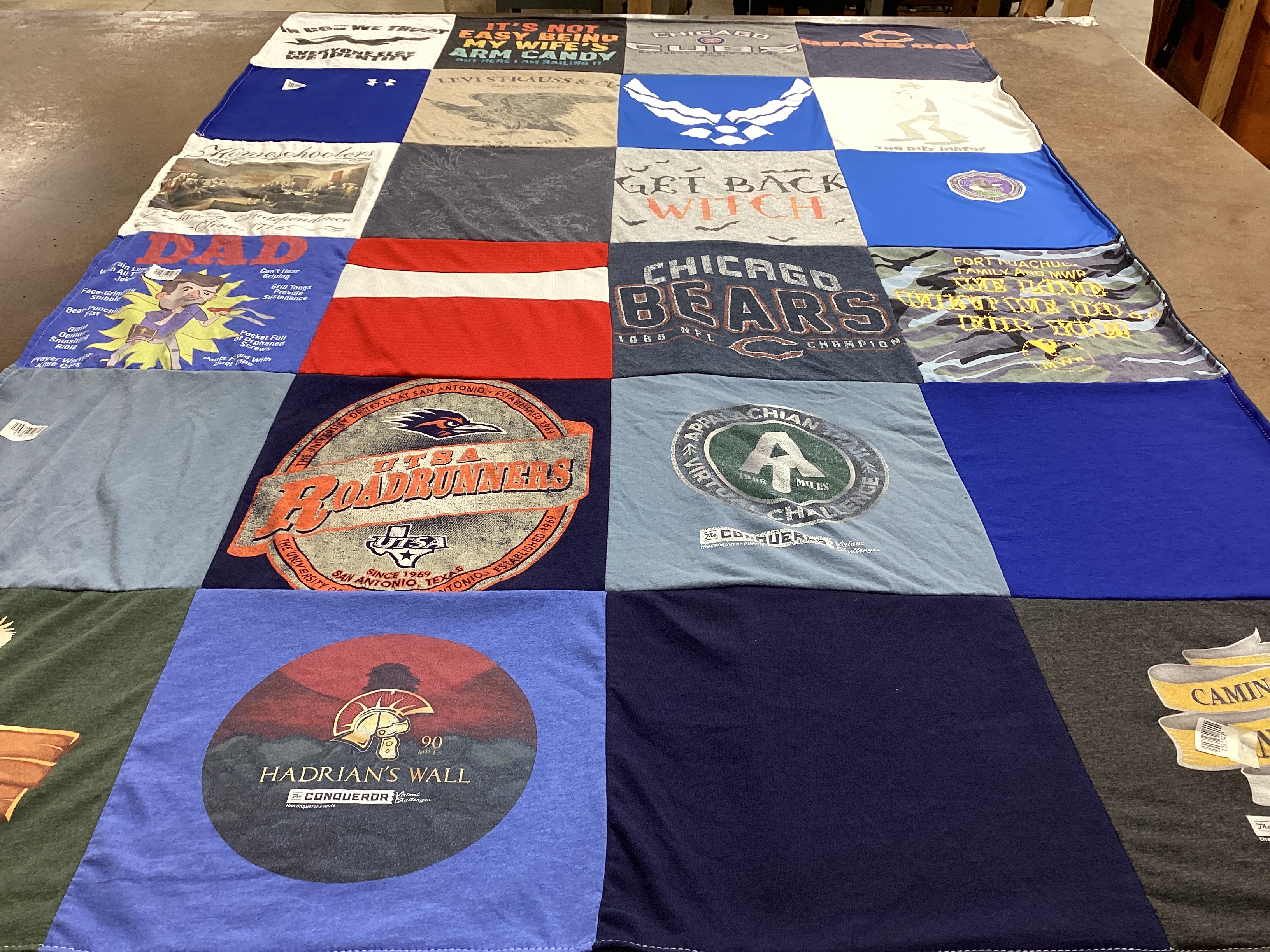 T-shirt quilt featuring chicago bears by Michelle from OK