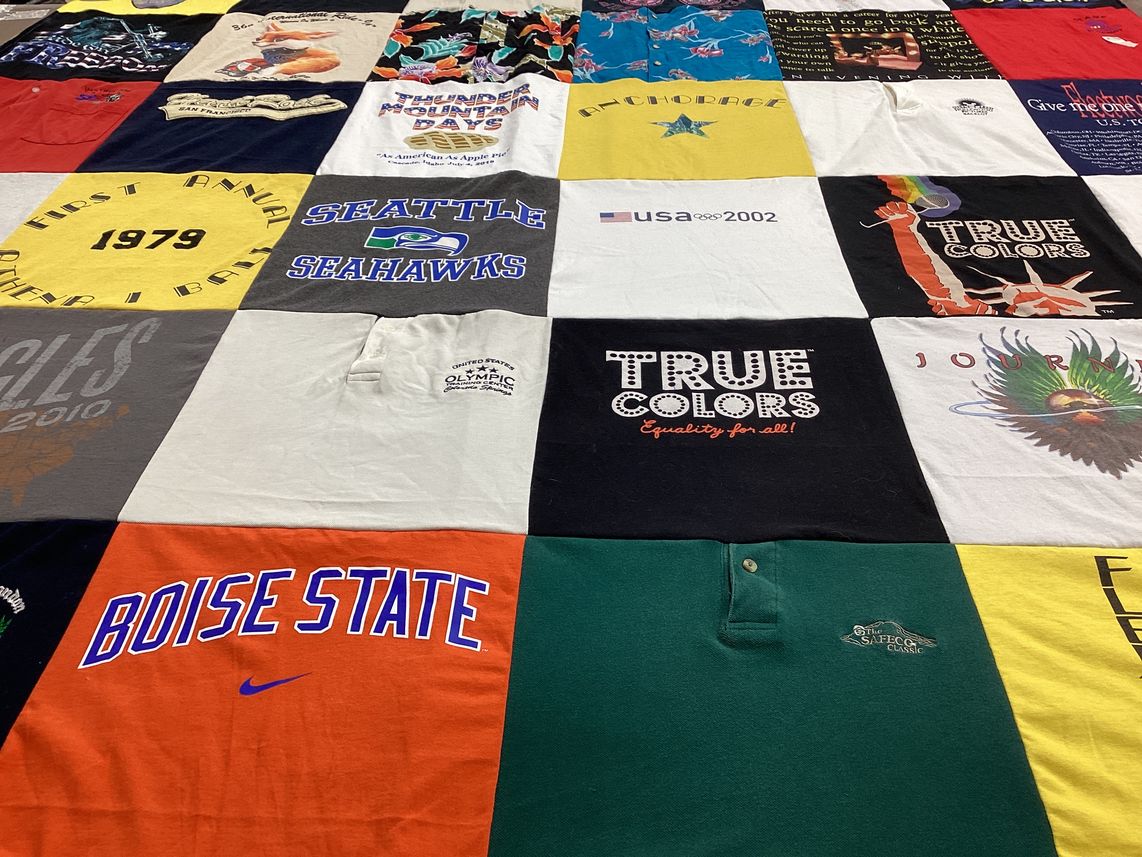 T-shirt quilt featuring seattle seahawks by Katrina from ID