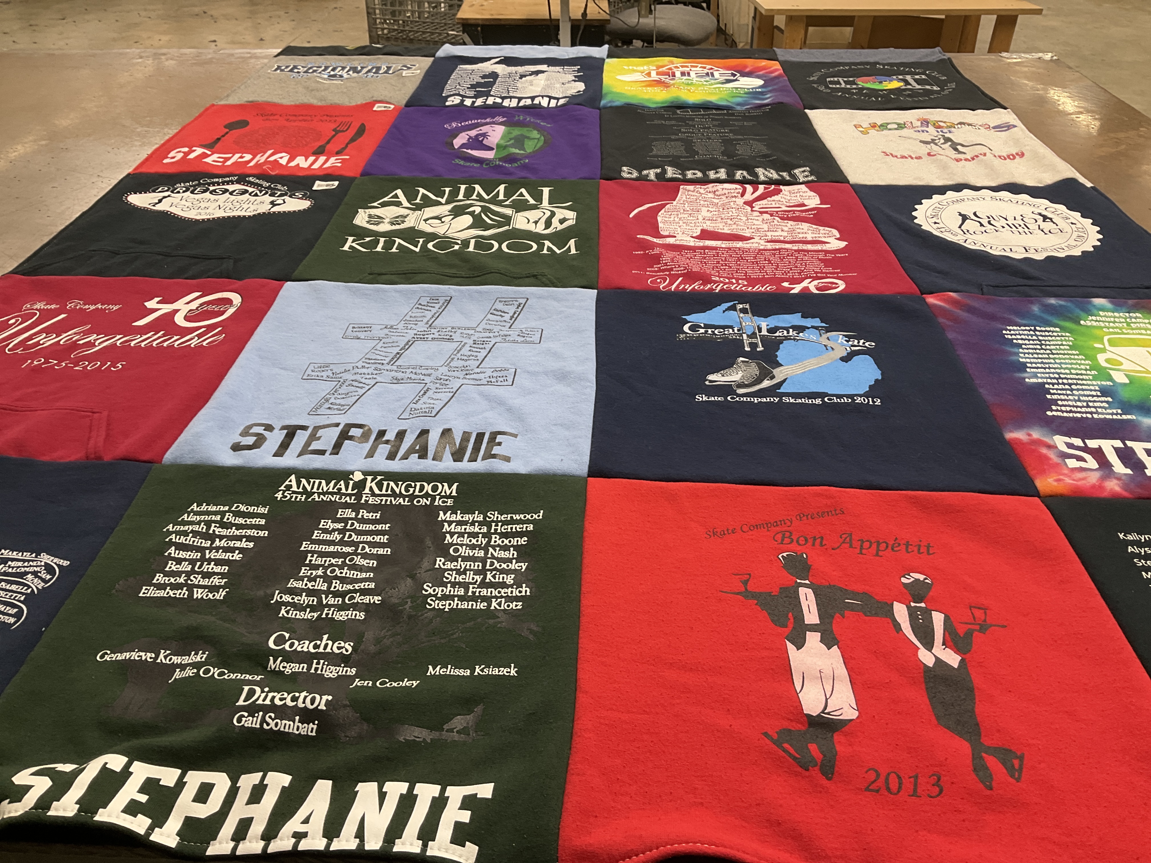 T-shirt quilt from great lakes state university by Laura from MI