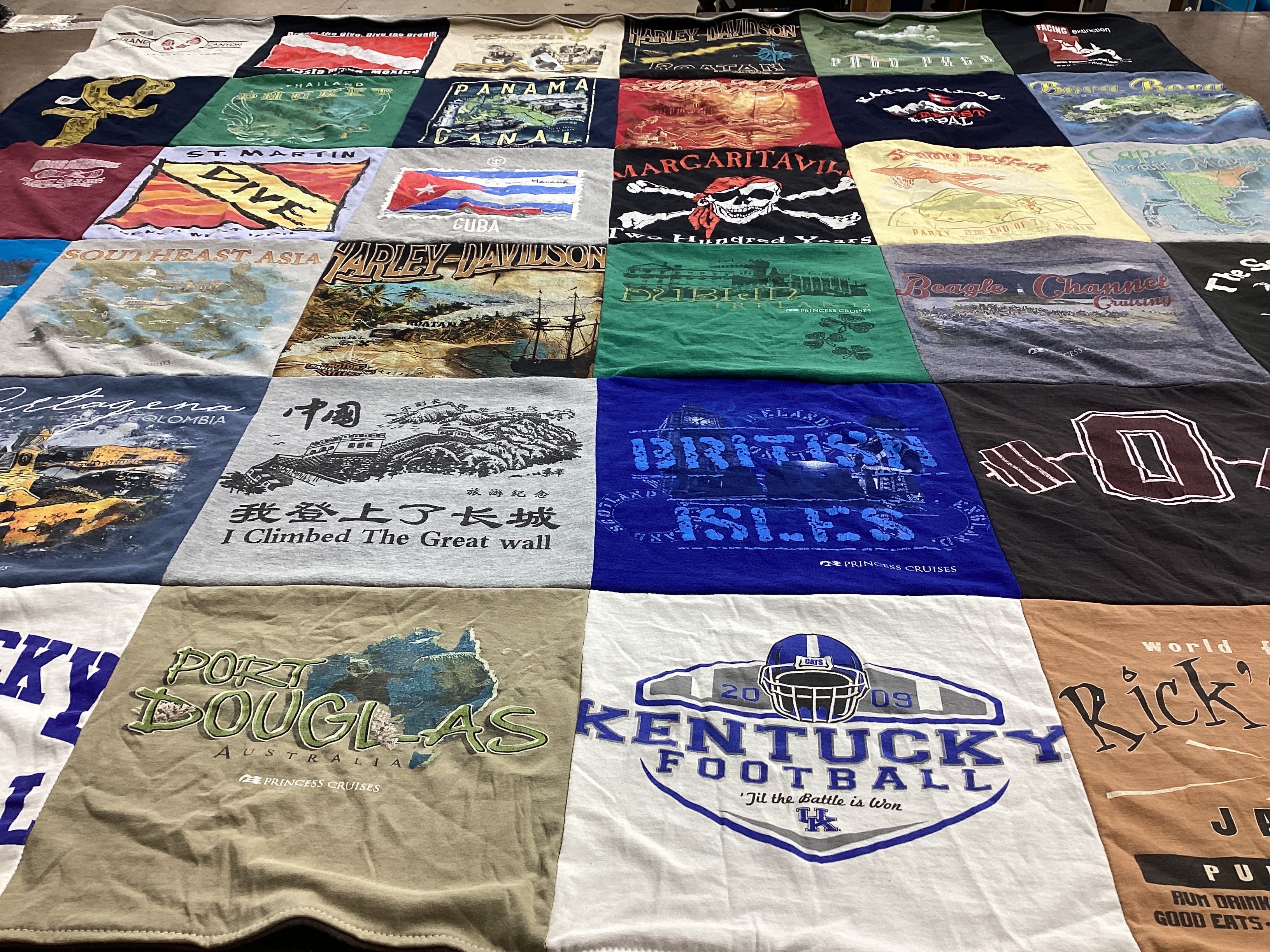 T-shirt quilt featuring university of kentucky football by Guy from KY