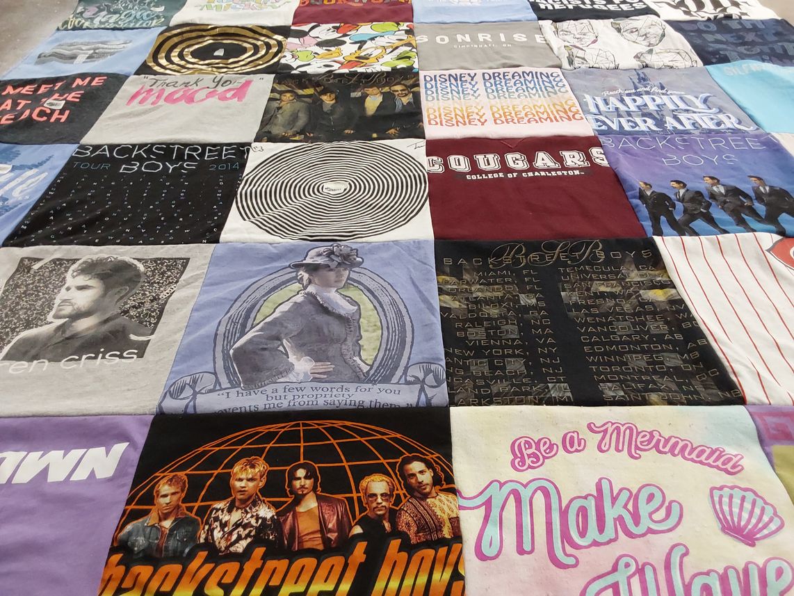 T-shirt quilt from college of charleston by Rachel from OH