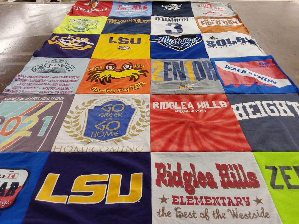 T-shirt quilt featuring lsu by Lori from TX