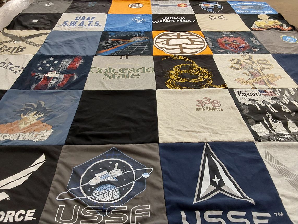 T-shirt quilt featuring the patriots by Aaron from CO