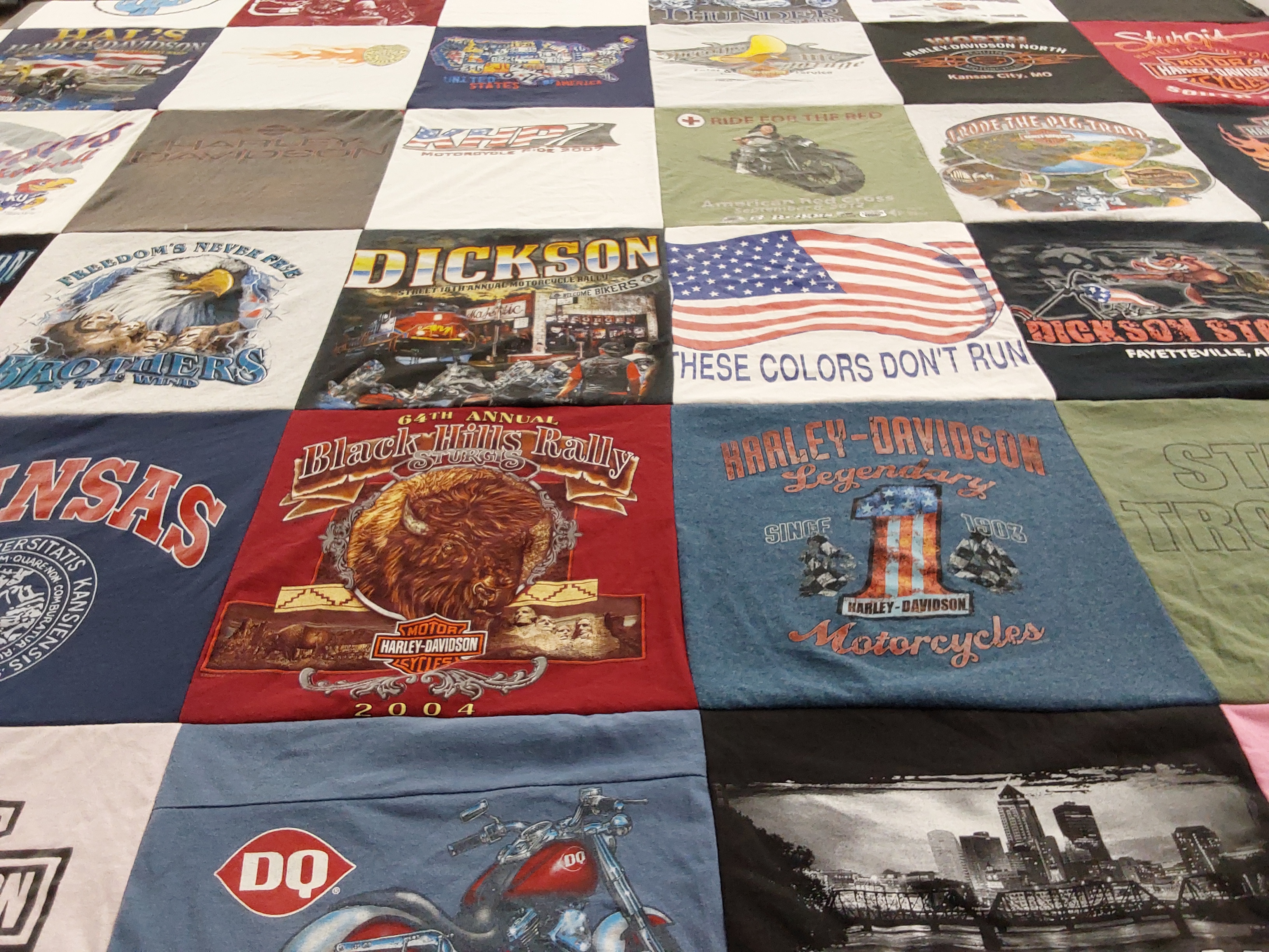 T-shirt quilt from university of kansas by Frannie from KS