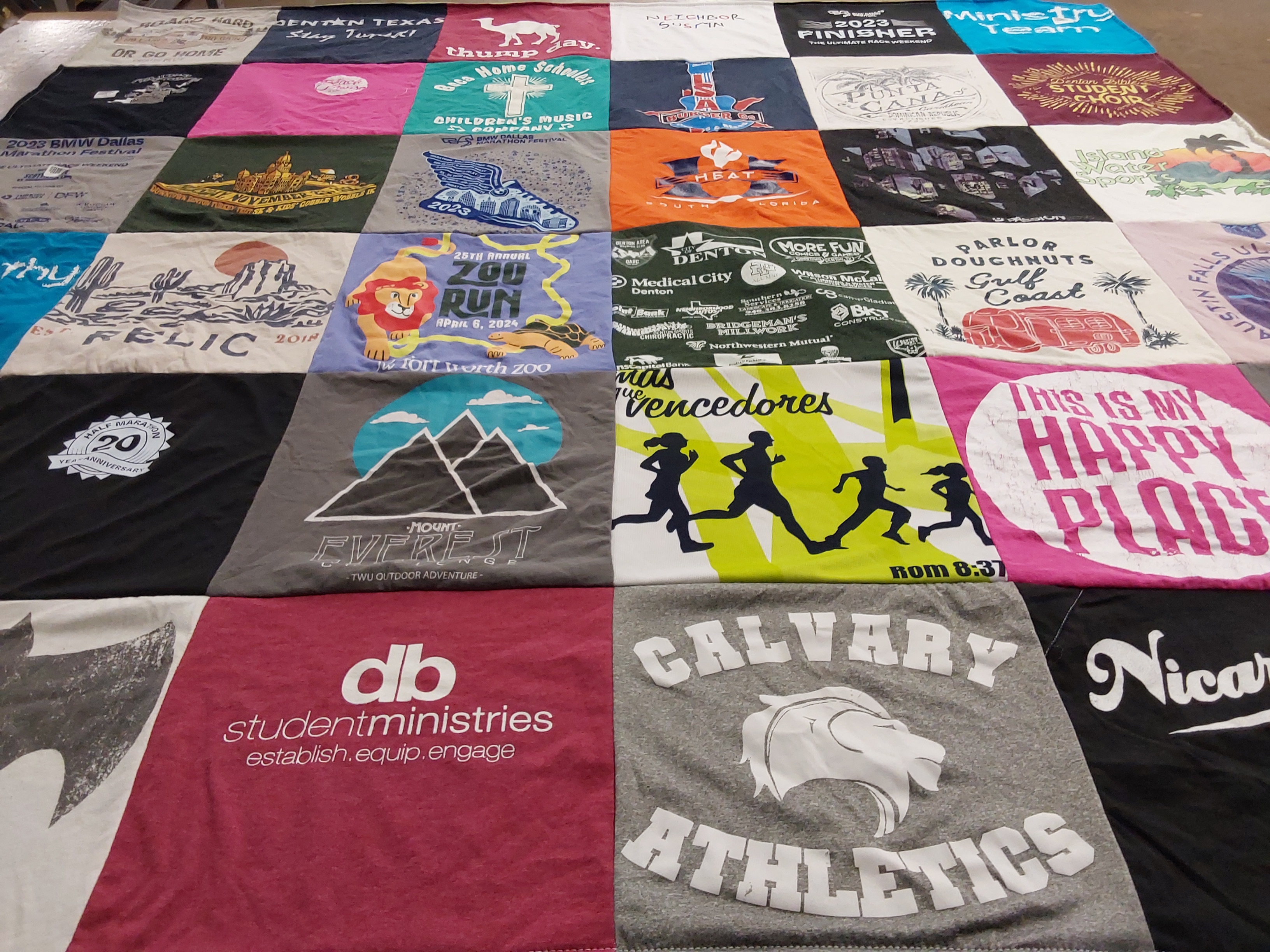 T-shirt quilt featuring calvary athletics by Cristi from TX