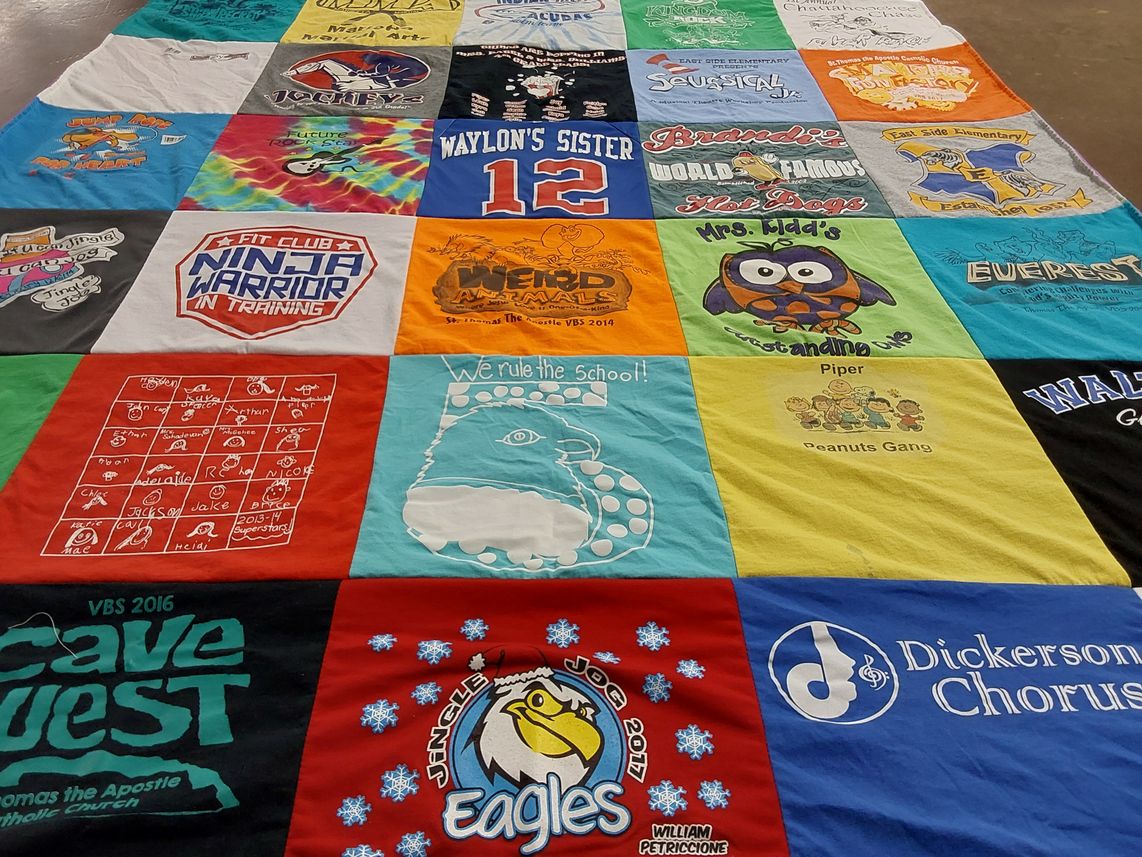 T-shirt quilt featuring eagles by Mimi from GA