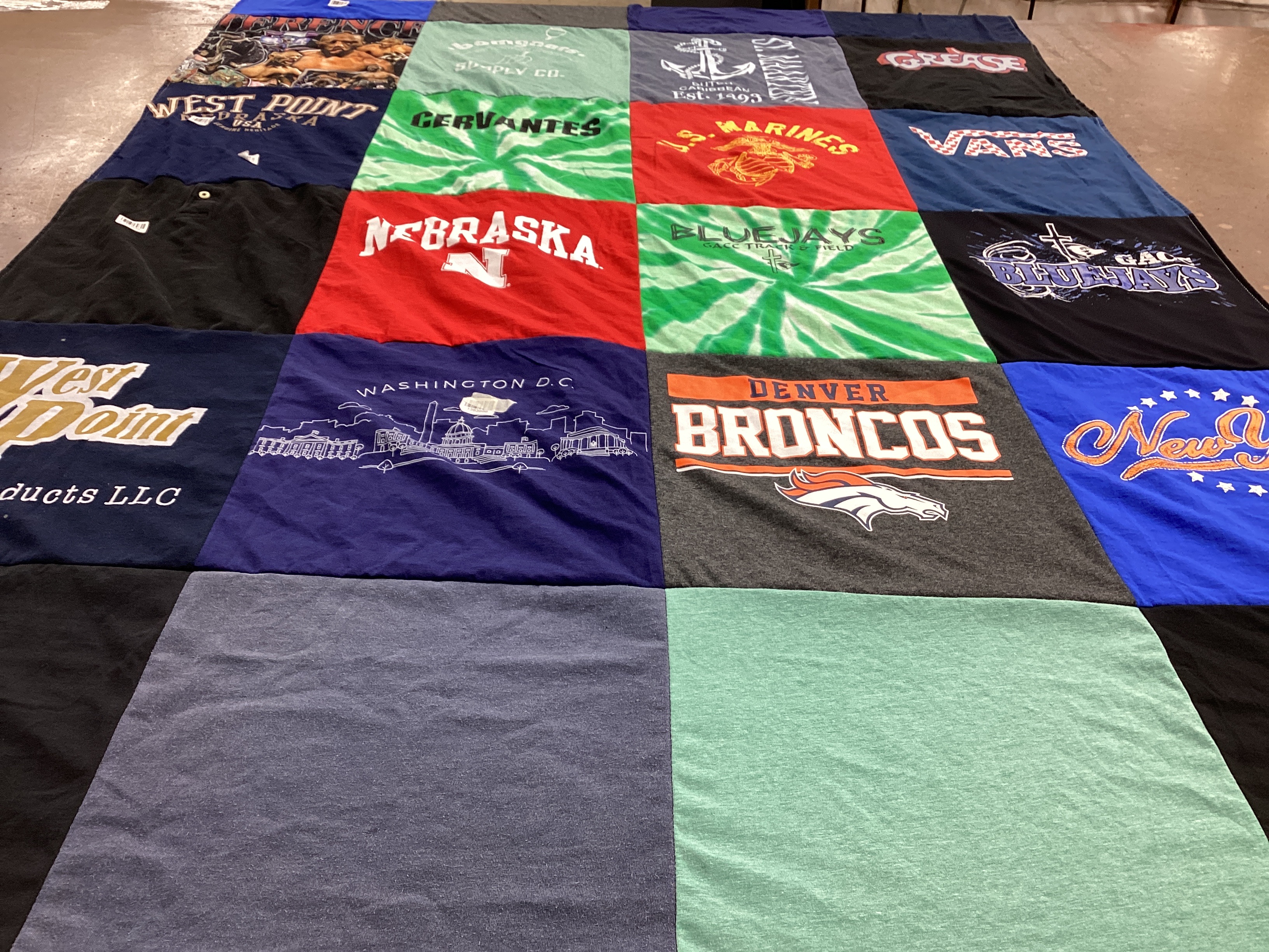 T-shirt quilt featuring denver broncos by Anastasia from NE