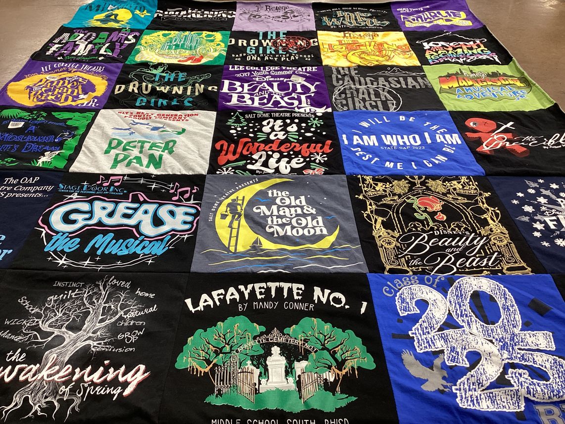 T-shirt quilt from lee college by Kathy from TX