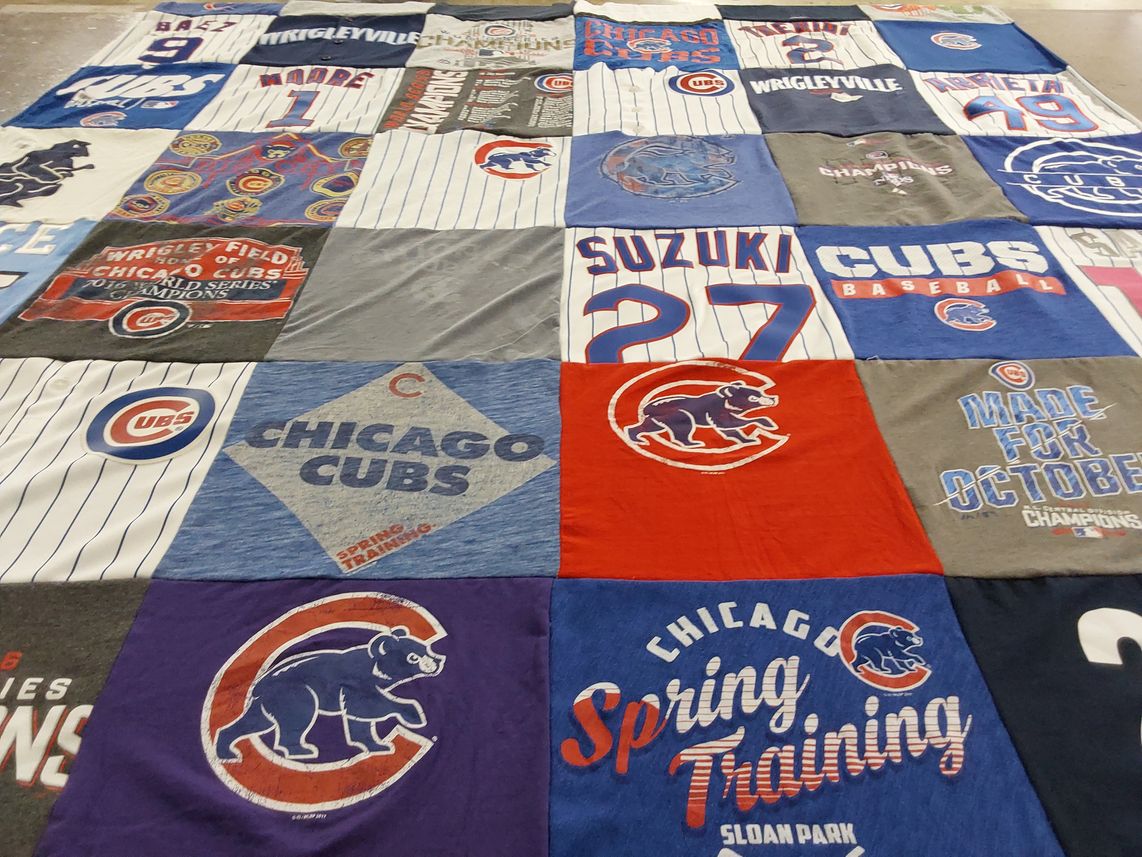 T-shirt quilt featuring chicago cubs by Yolanda from NM