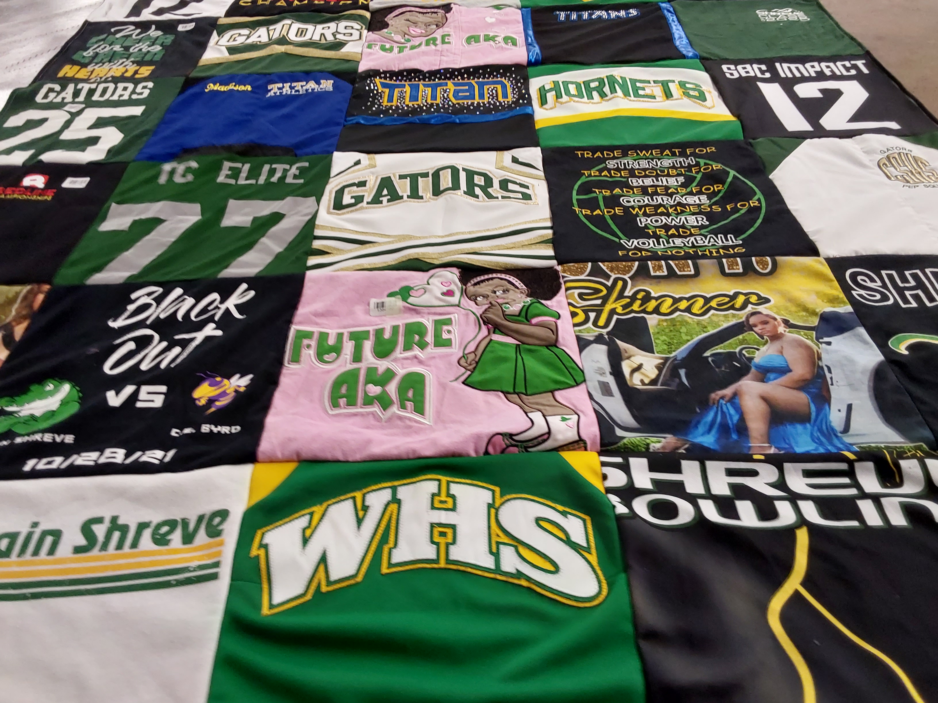 T-shirt quilt featuring gators, titans by RENATA from LA
