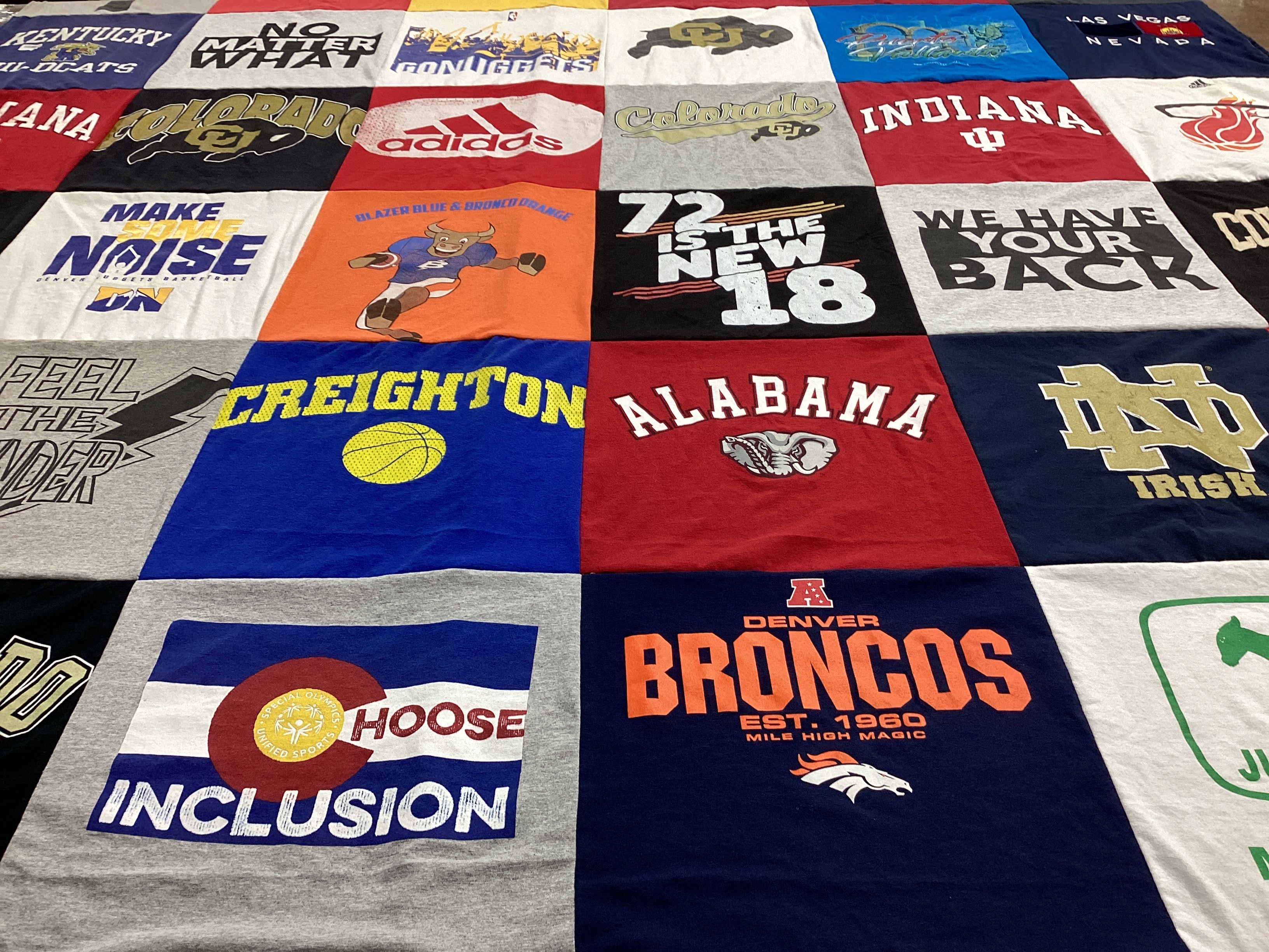 T-shirt quilt featuring denver broncos by Timothy from CO