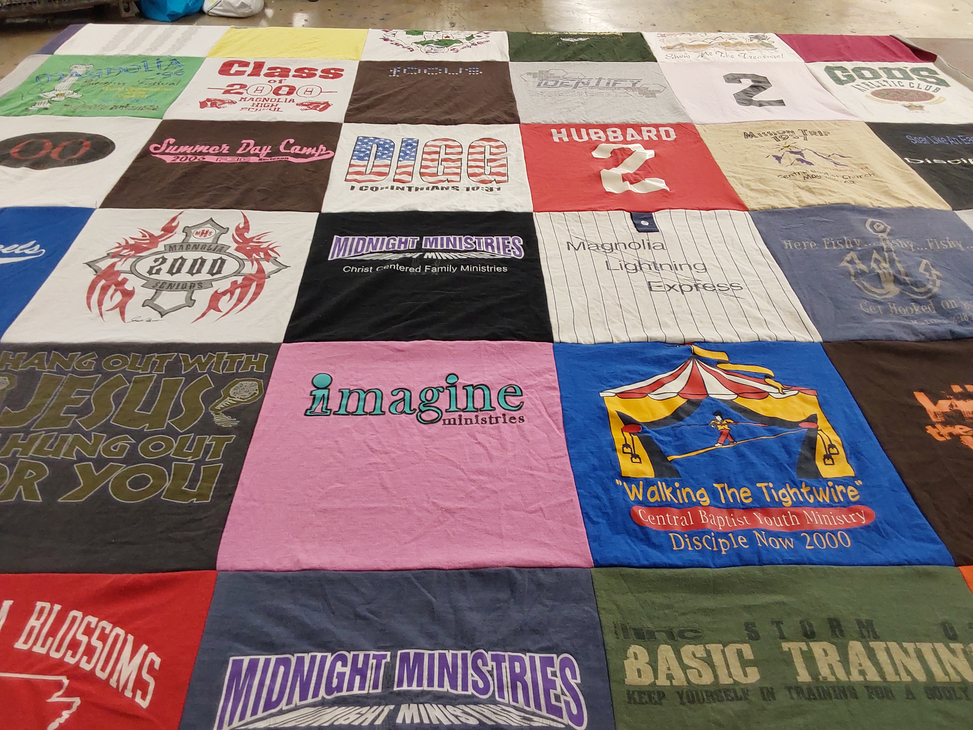 T-shirt quilt from magnolia high school by Jenny from CO