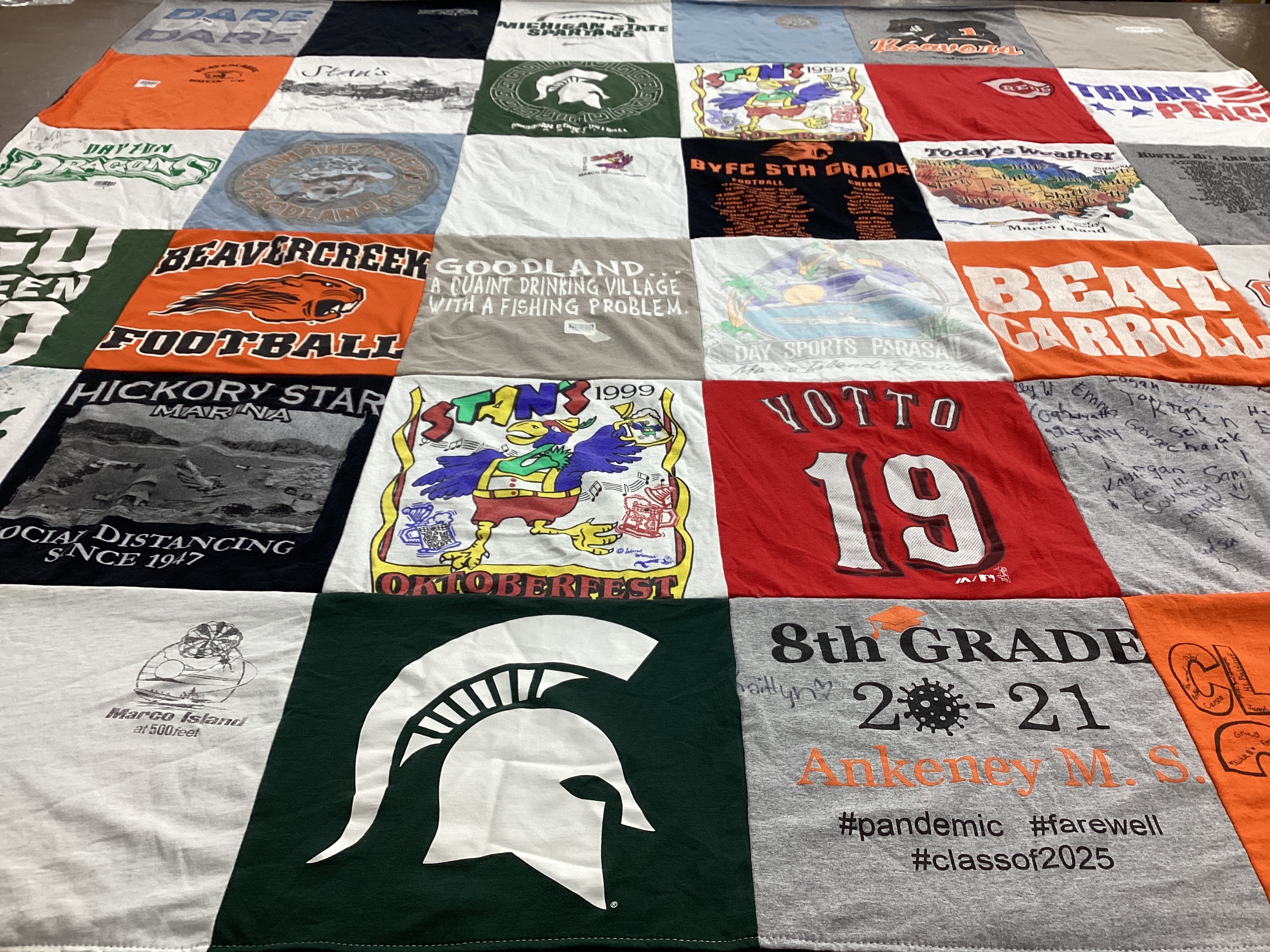 T-shirt quilt featuring beavercreek high school football by Beth  from OH