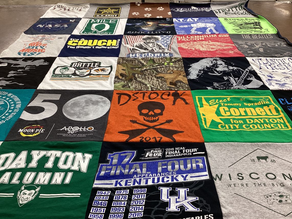 T-shirt quilt featuring dayton by Tammy from KY