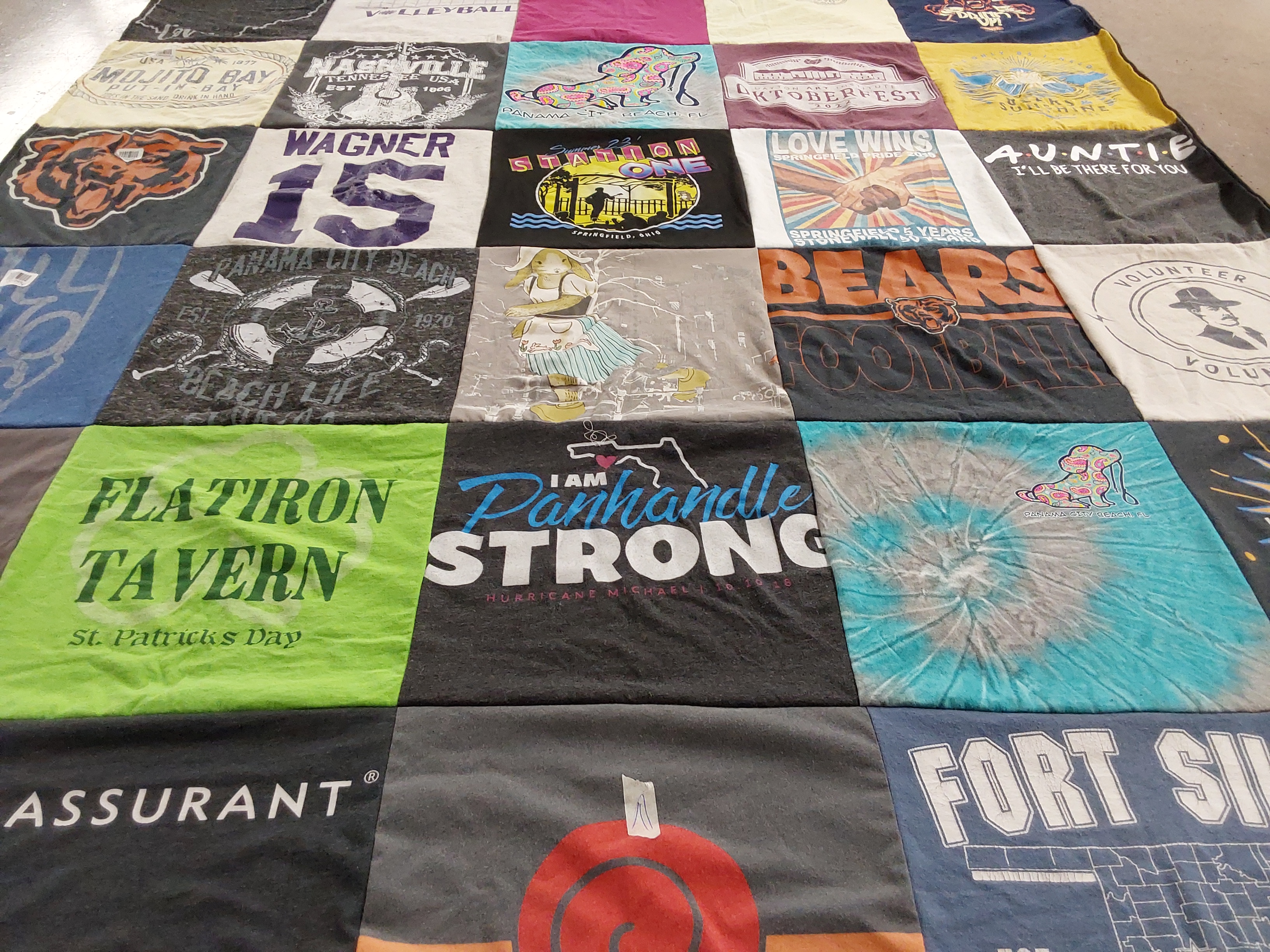 T-shirt quilt featuring chicago bears football by Nicole from OH
