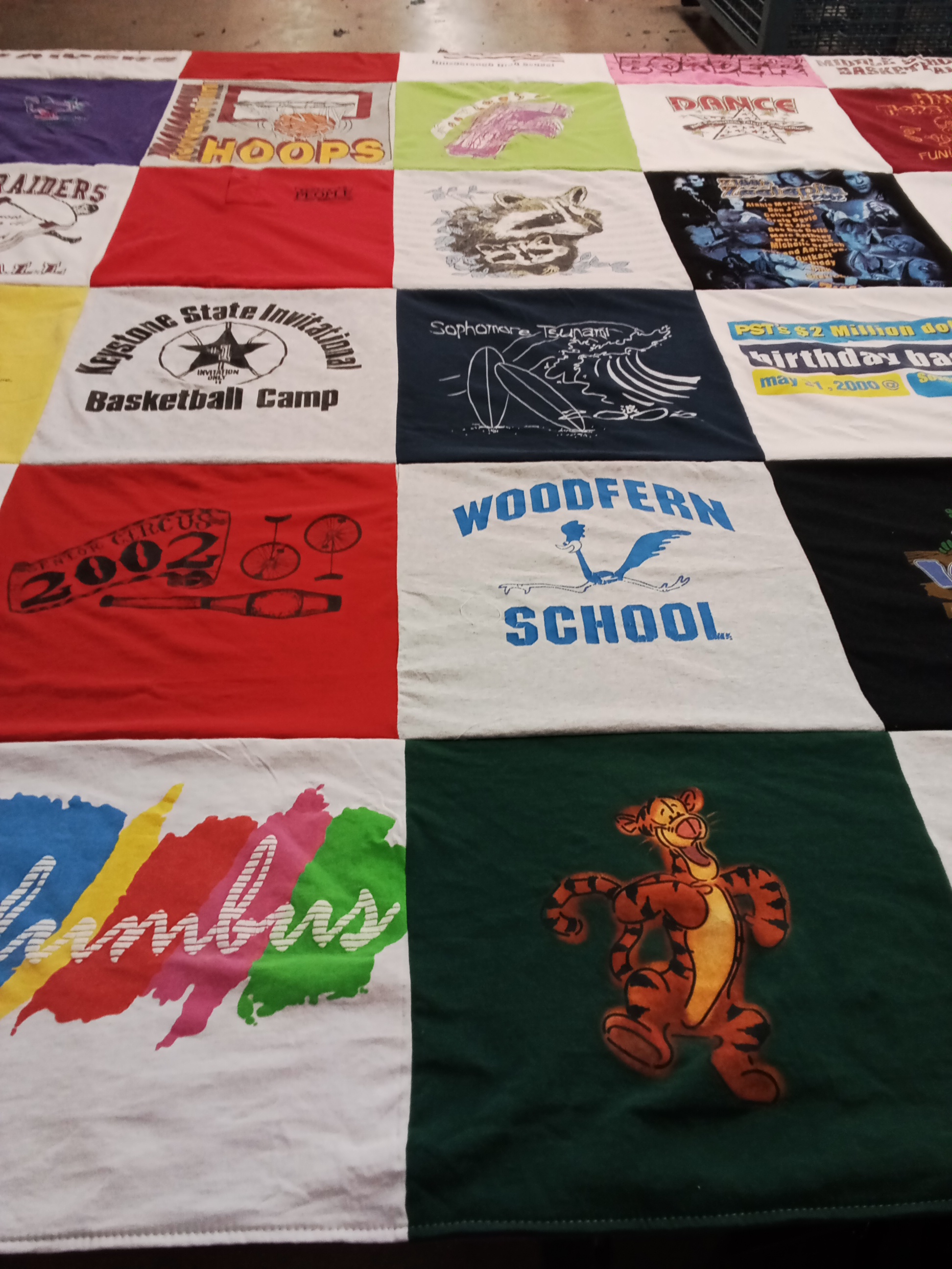 T-shirt quilt featuring raiders basketball by Elizabeth from MD