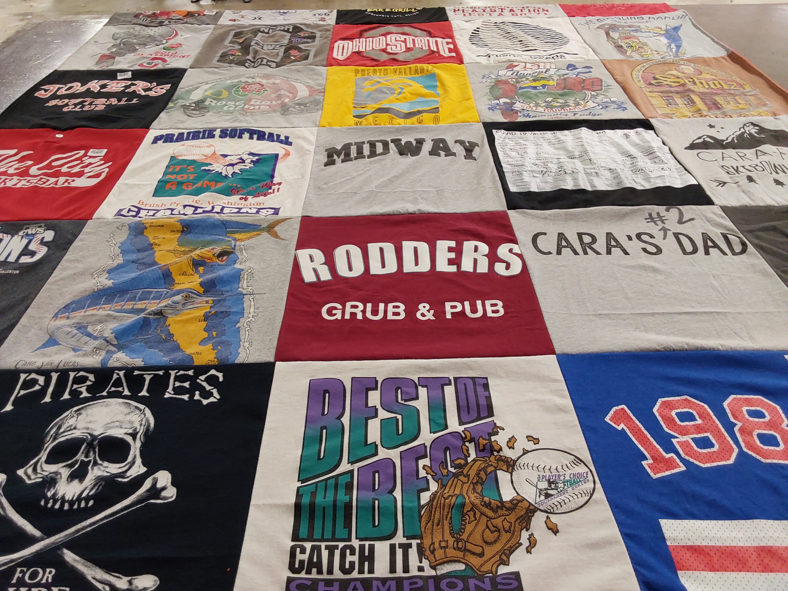 T-shirt quilt from ohio state university by John from OR