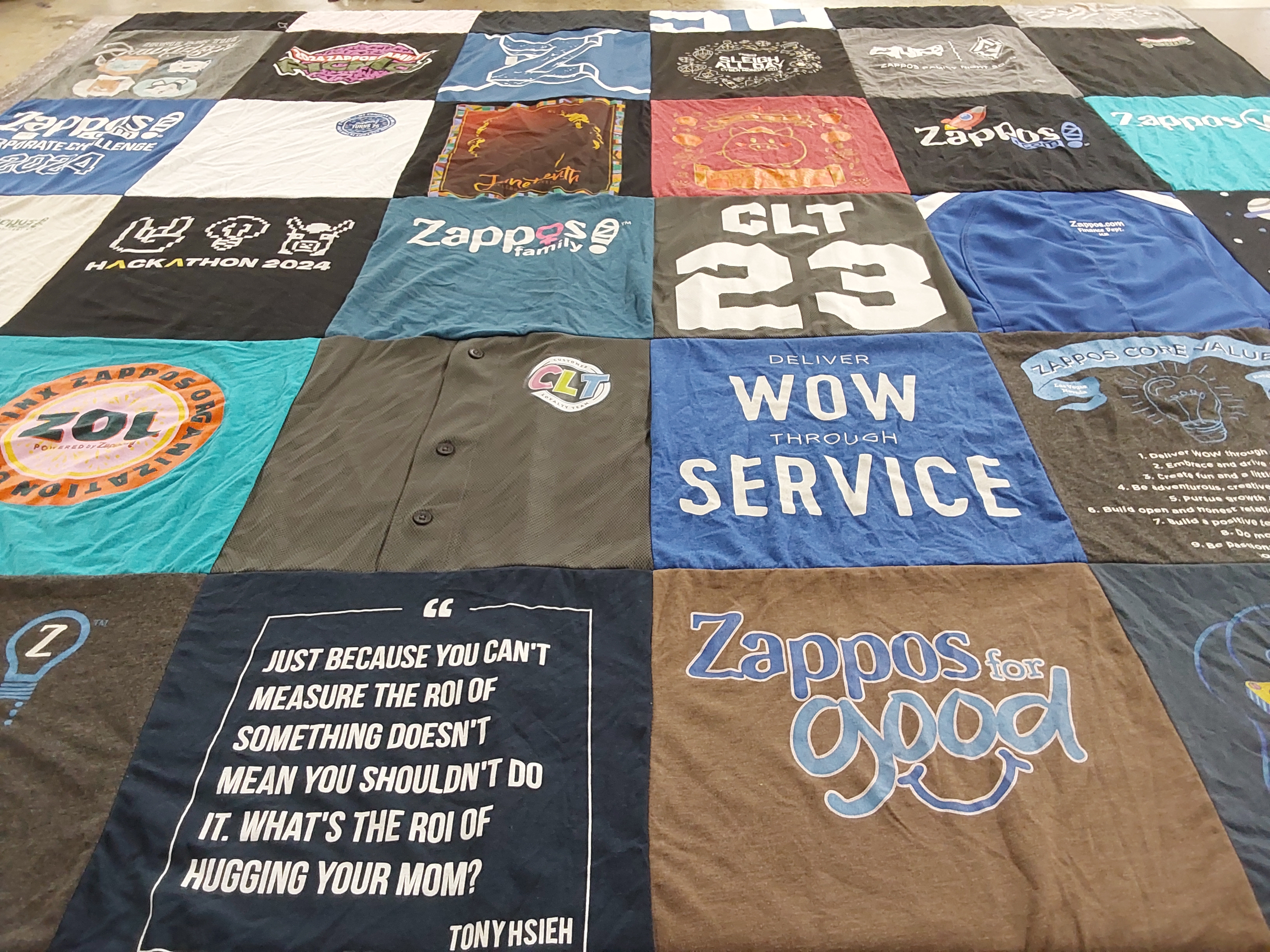 T-shirt quilt from university of zappos, clt by Kristina from NV