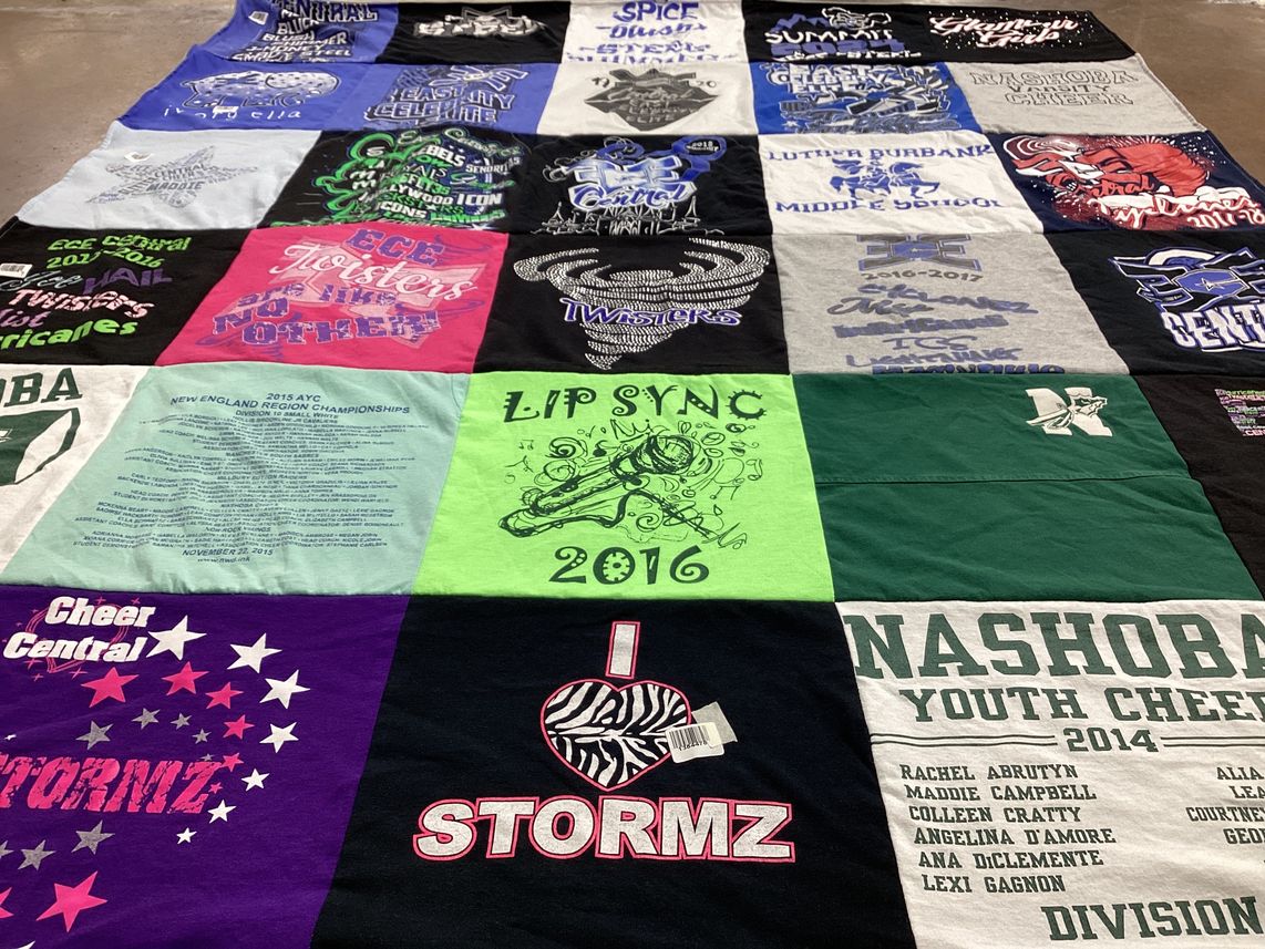 T-shirt quilt from luther burbank middle school by Elizabeth from MA