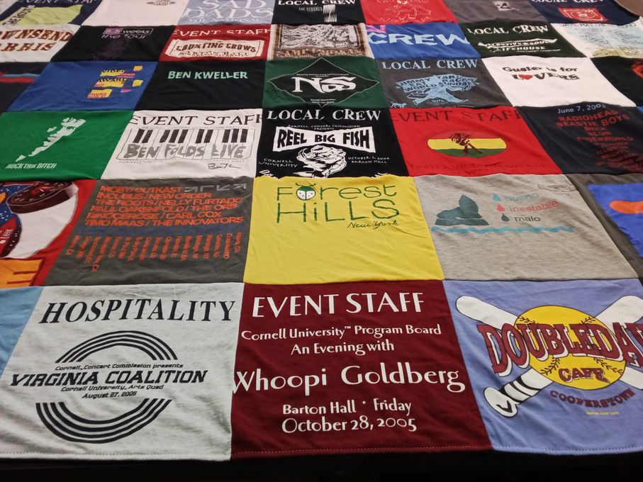 T-shirt quilt from cornell university by Gillian from NY