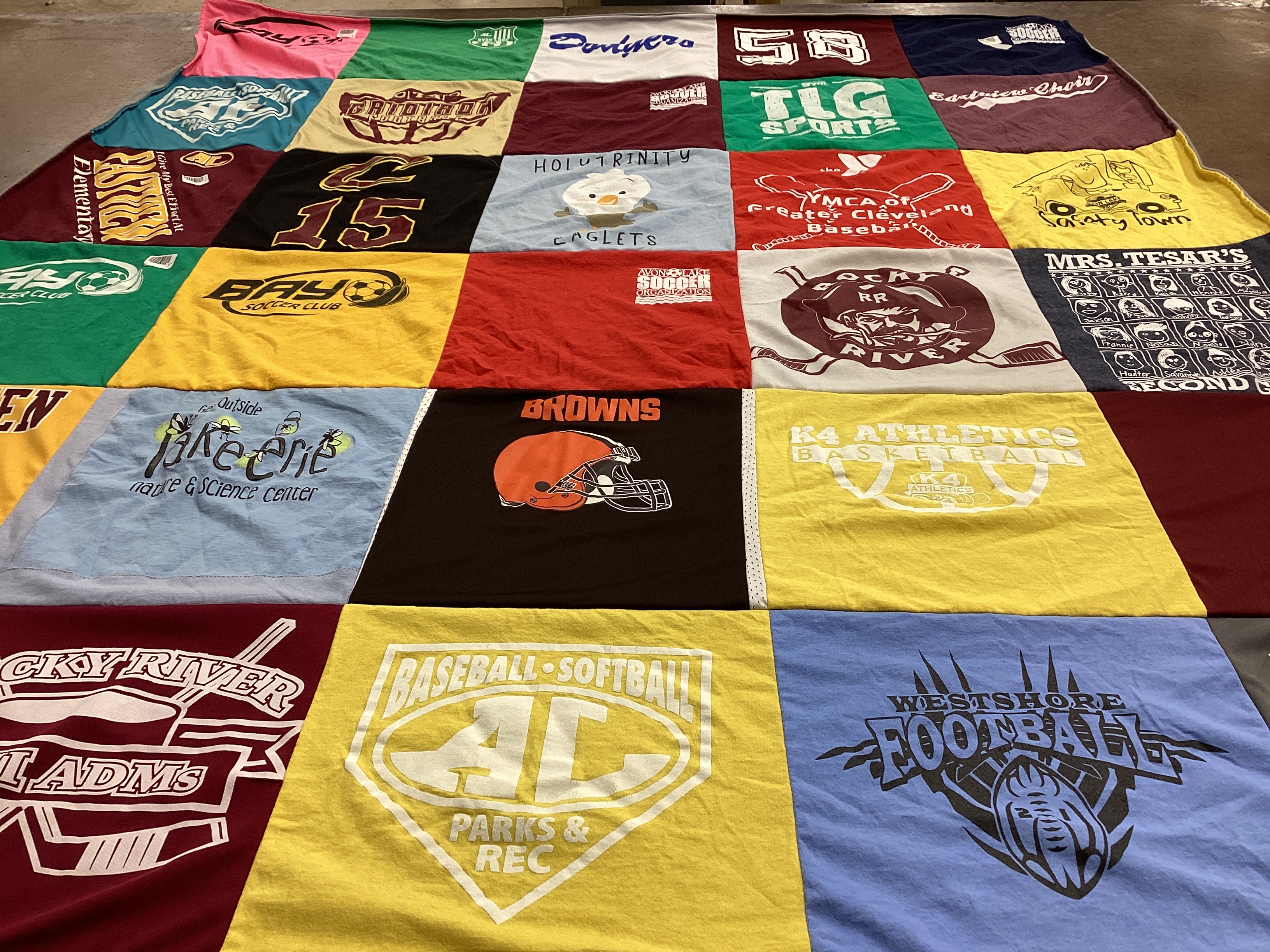 T-shirt quilt featuring k4 athletics, westshore football by Nicole from OH