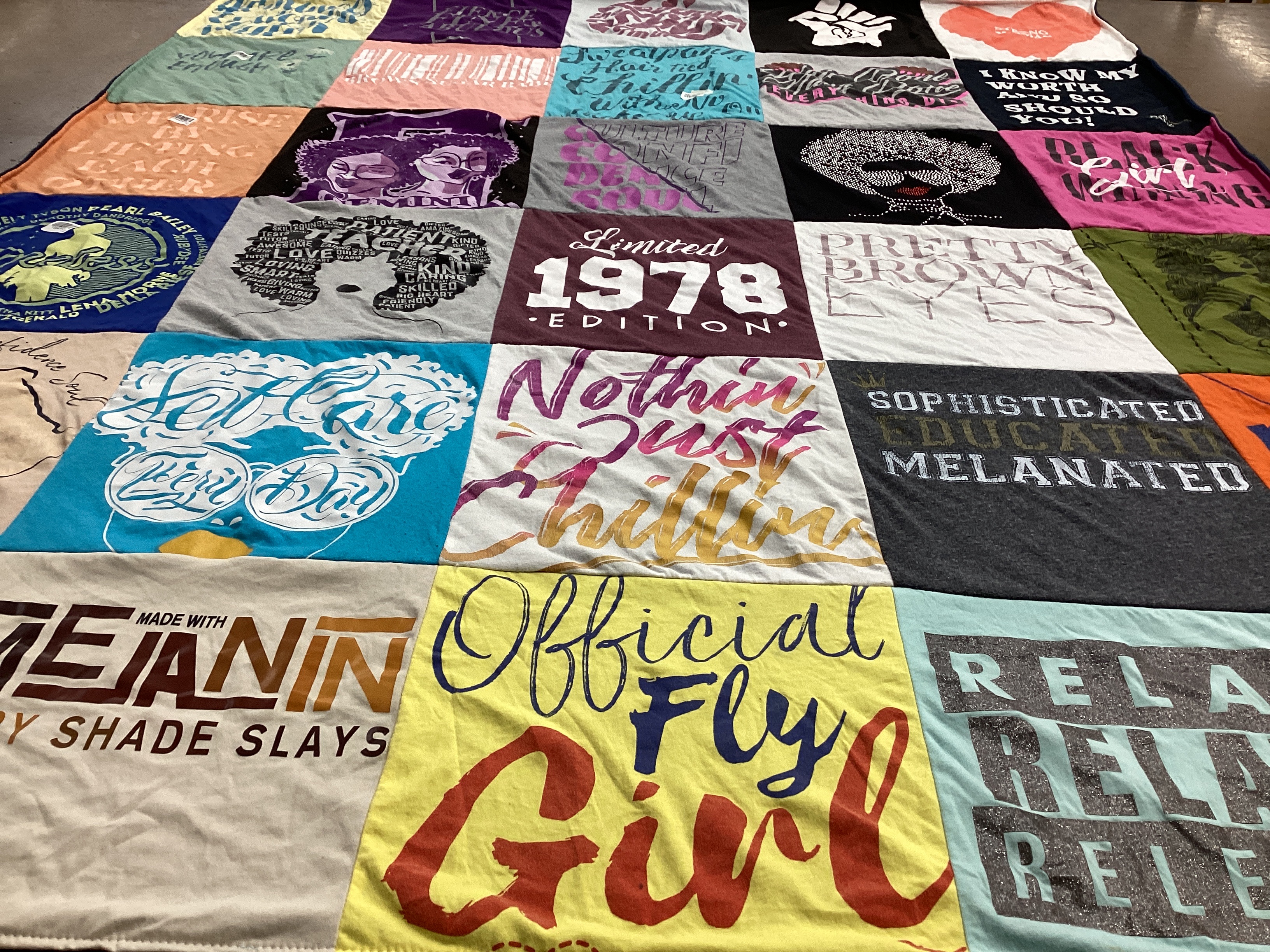 T-shirt quilt with fashion, self-expression themes by Belinda M from OH