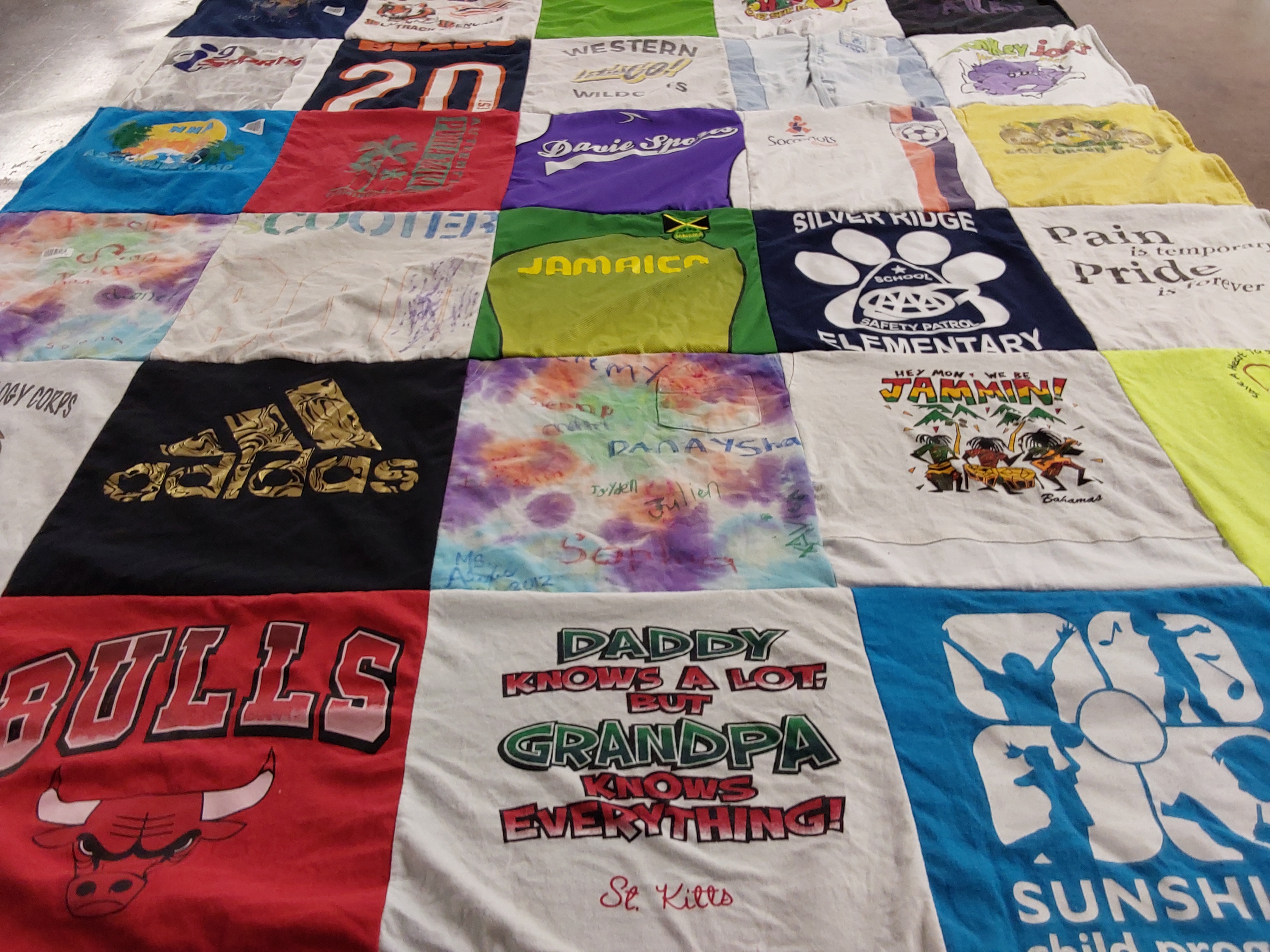 T-shirt quilt featuring chicago bulls by TAMIKA from FL